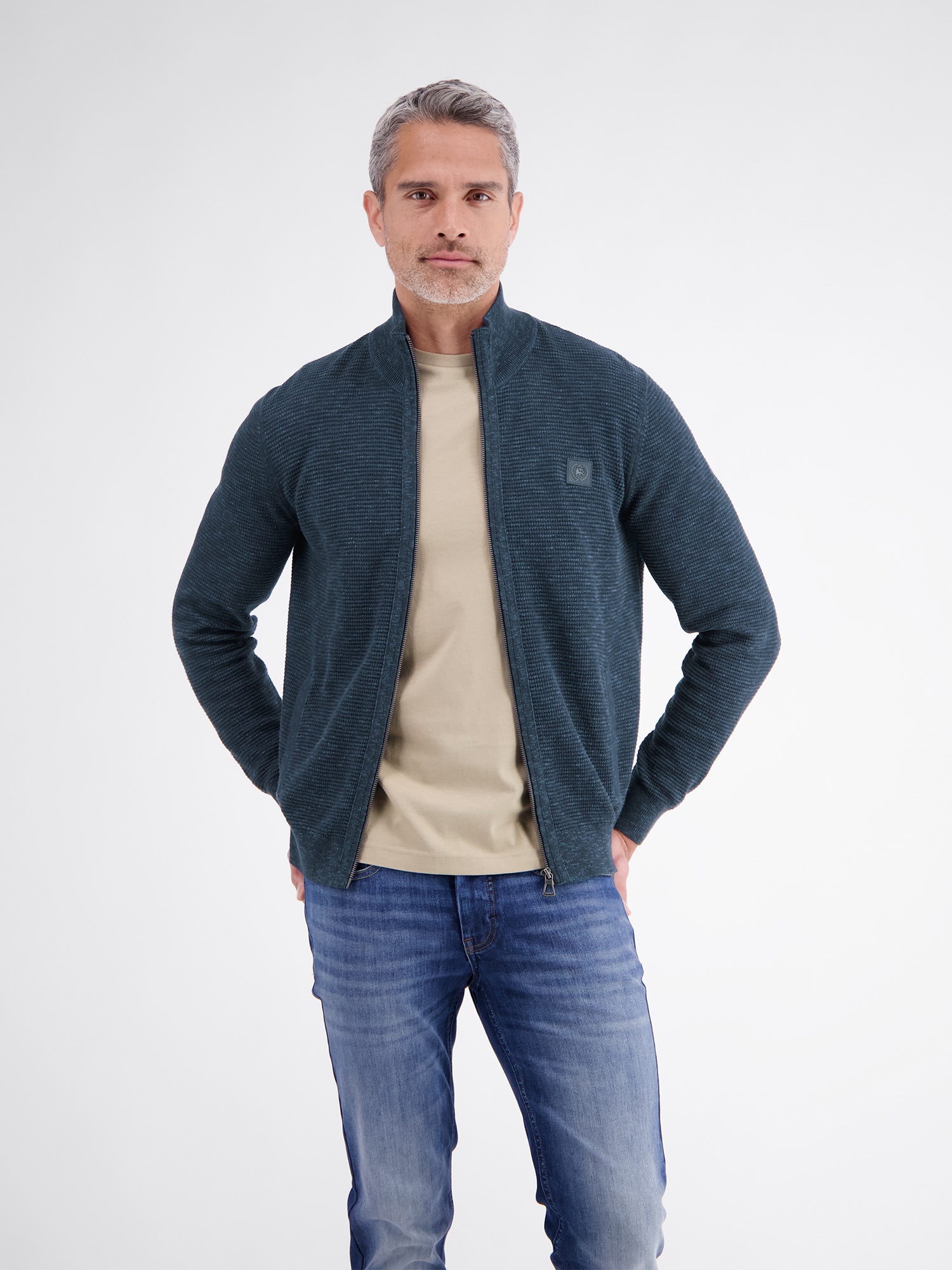 LERROS Strickjacke »Sportive Strickjacke aus hochwertiger Baumwolle«