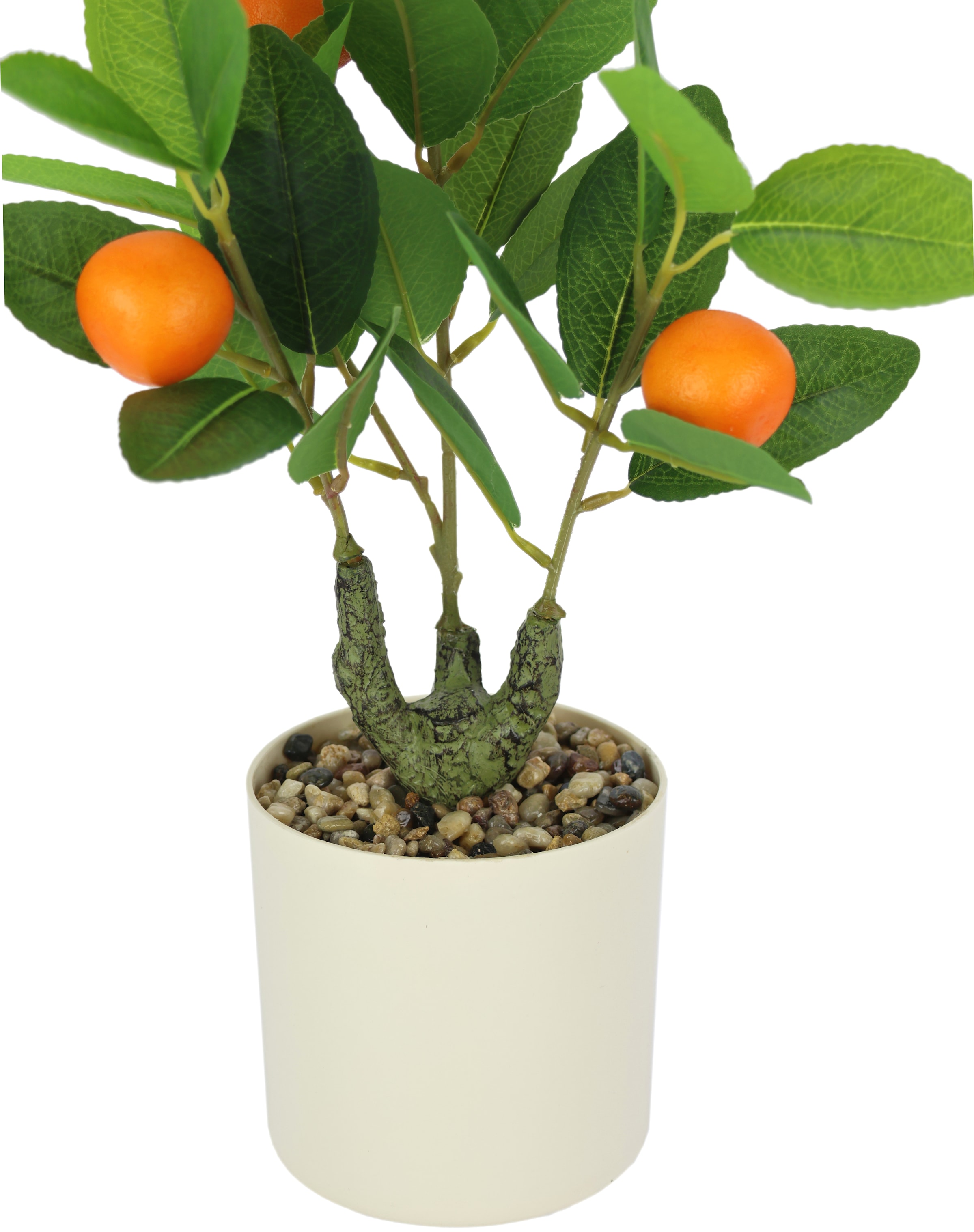 I.GE.A. Kunstpflanze »Künstlicher Orangenbaum mit Früchten im Topf« 40cm Kunstpflanze Zitrusbaum Deko Dekobaum Kunstpflanze Zierbaum