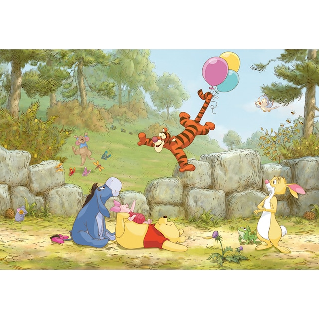 Komar Fototapete »Winnie Pooh Ballooning«, 368x254 cm (Breite x Höhe),  inklusive Kleister online bestellen bei OTTO
