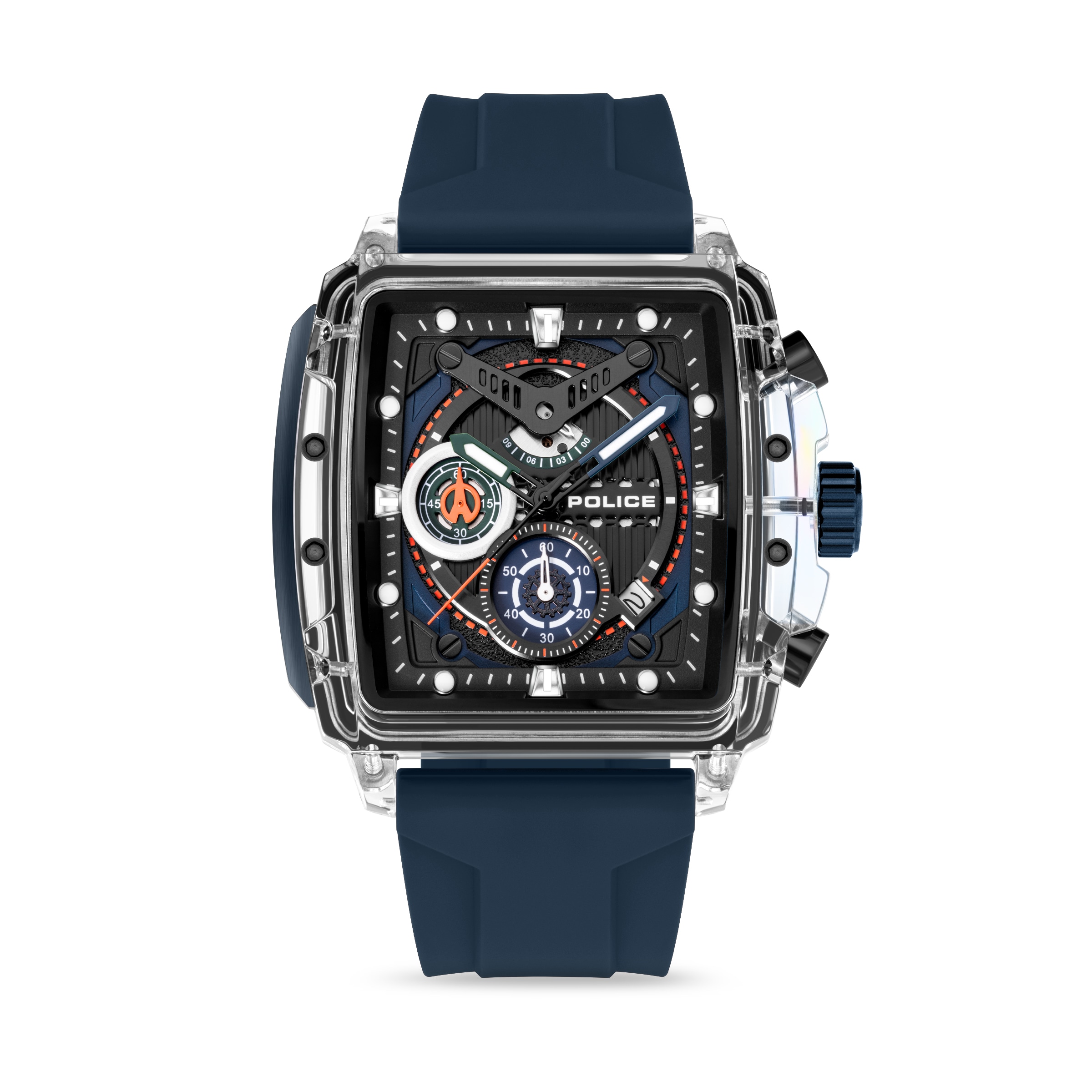Police Chronograph »Clout« Quarzuhr, Armbanduhr, Herrenuhr, Silikonarmband, analog, Tag