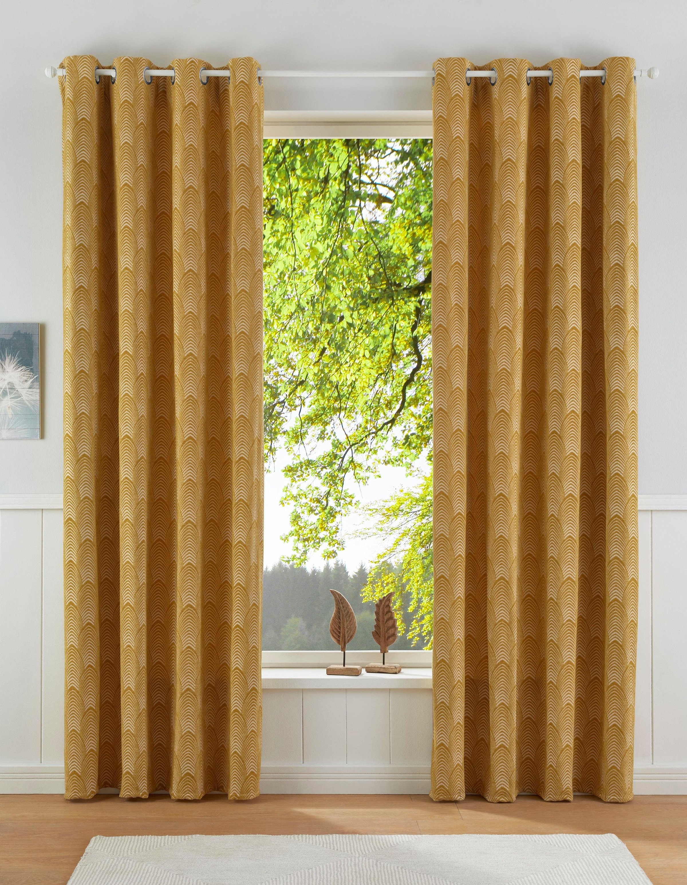 Leonique Vorhang »CHENILLE«, (1 St.), Samt Optik, Chenille, blickdicht mit aufwändigem Muster, verschiedene Größen
