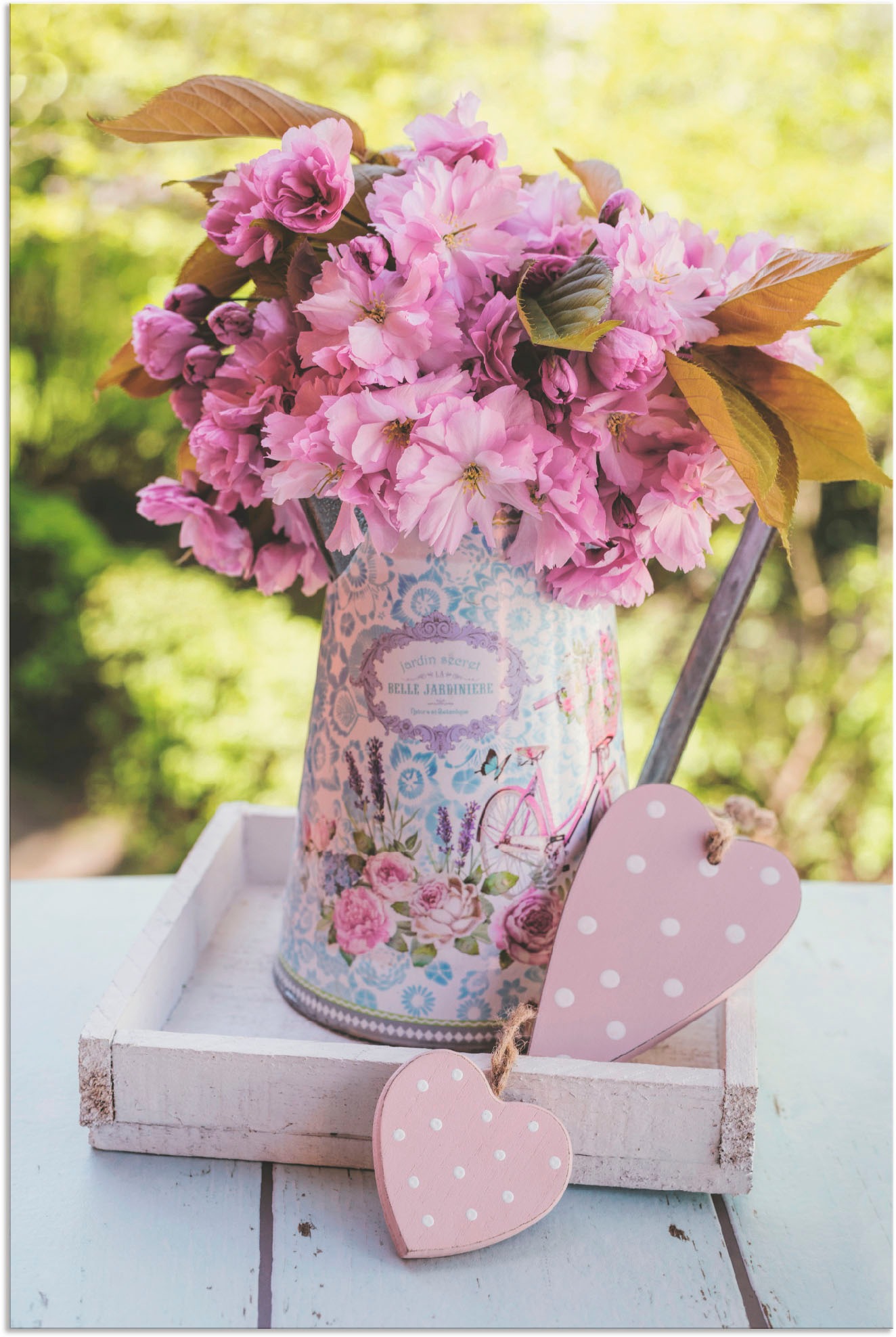 Artland Wandbild »Kirschblüten in Krug«, Blumen, (1 St.), in vielen Größen & Produktarten - Alubild / Outdoorbild für den Außenbereich, Leinwandbild, Poster, Wandaufkleber / Wandtattoo auch für Badezimmer geeignet