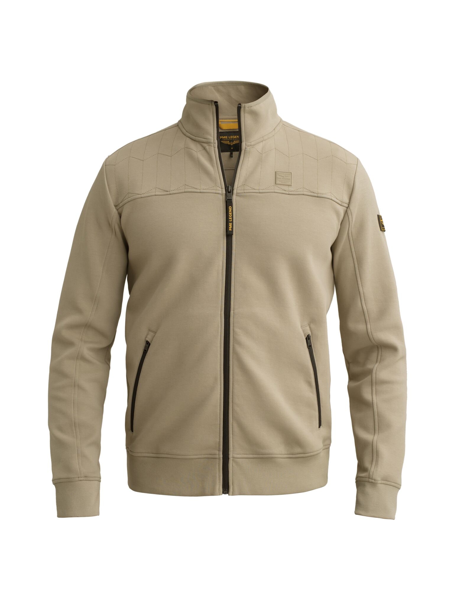 PME LEGEND Sweatjacke Seitliche Reißverschlusstaschen, vordere Passe mit dezenten Ziernähten
