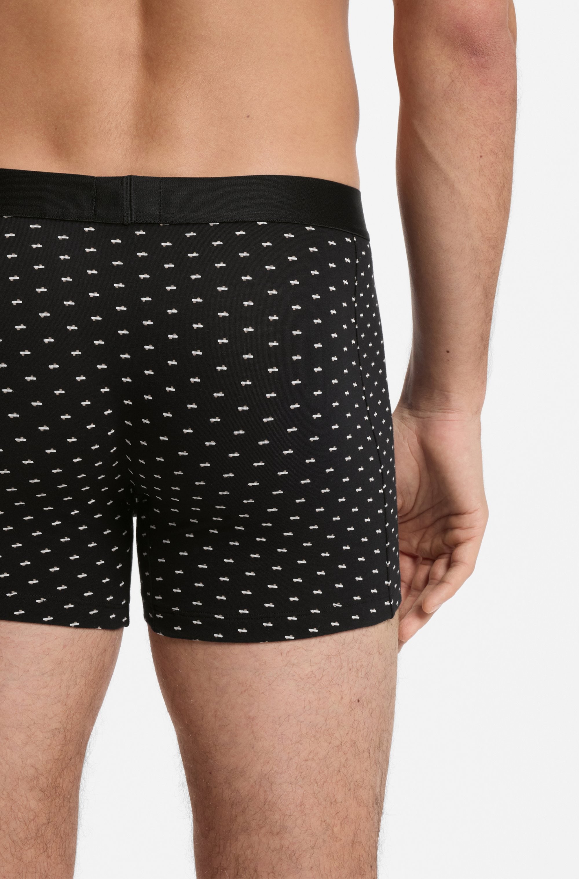 BOSS Boxershorts »Boxer Brief 3P BOSS ONE« 3 Stk. elastischer Bund mit Logo, 1x gemustert, 2x uni