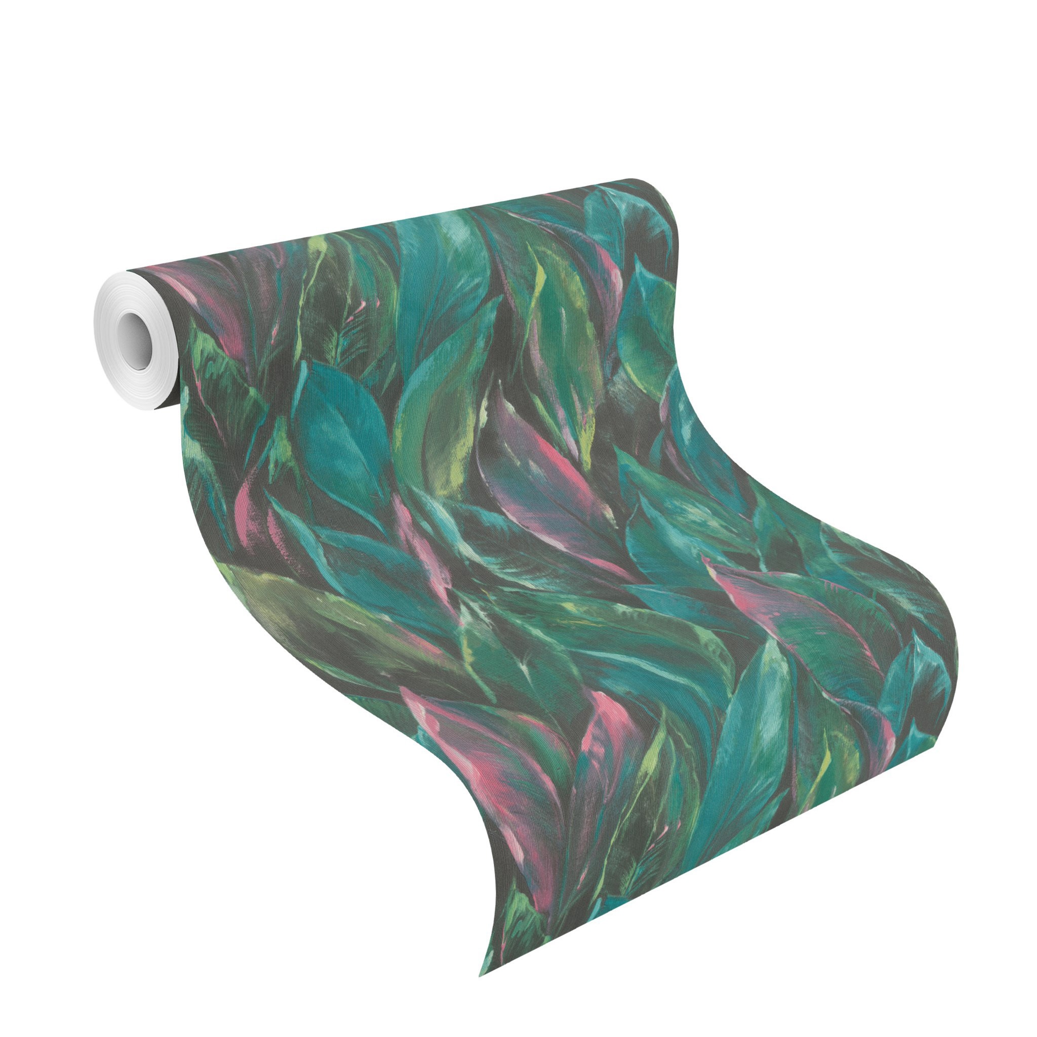 Rasch Vliestapete »Vliestapete mit großen Blättern Curiosity 537352« botanisch strukturiert Dschungel