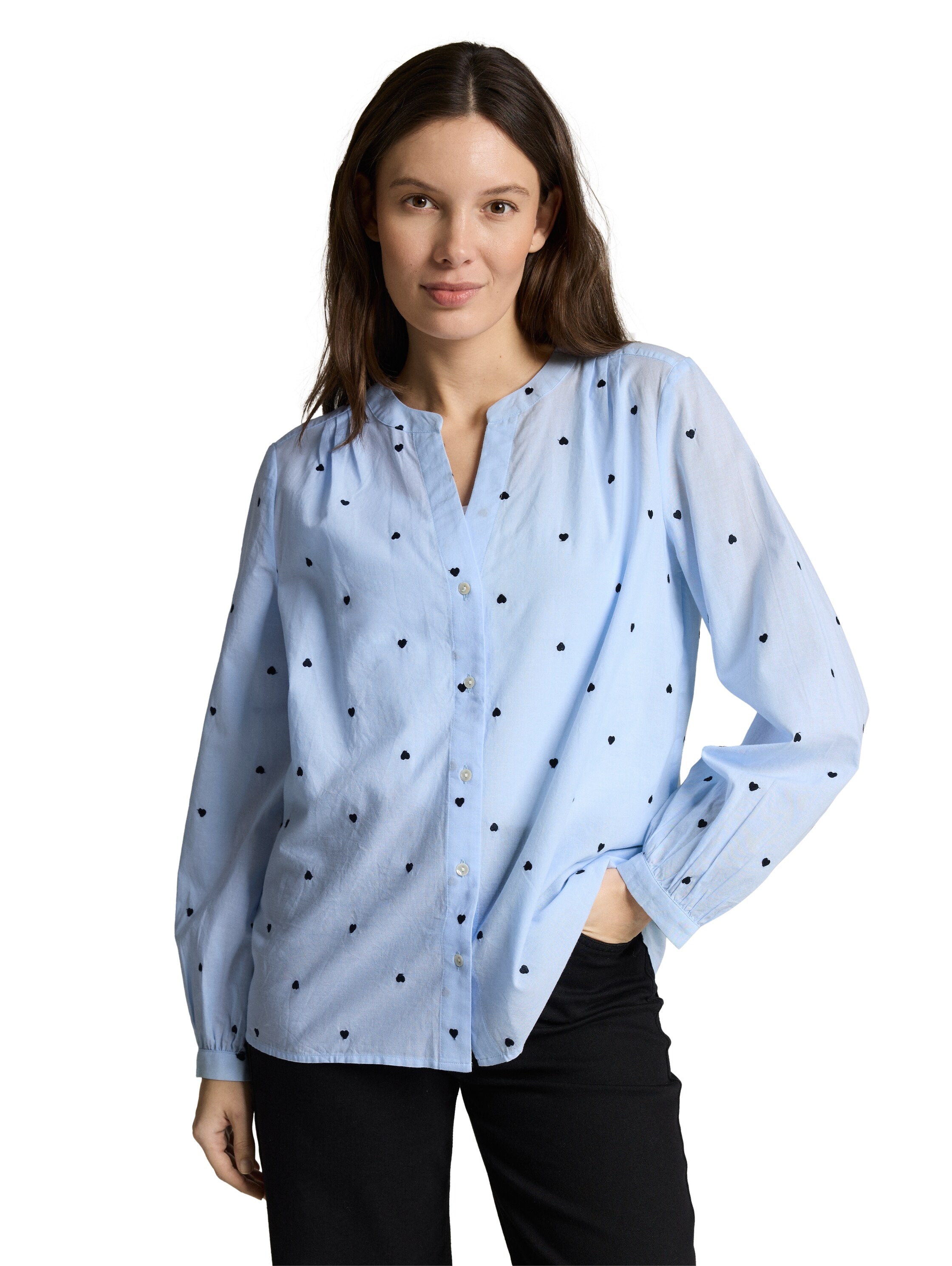 TOM TAILOR Klassische Bluse mit All-Over Print