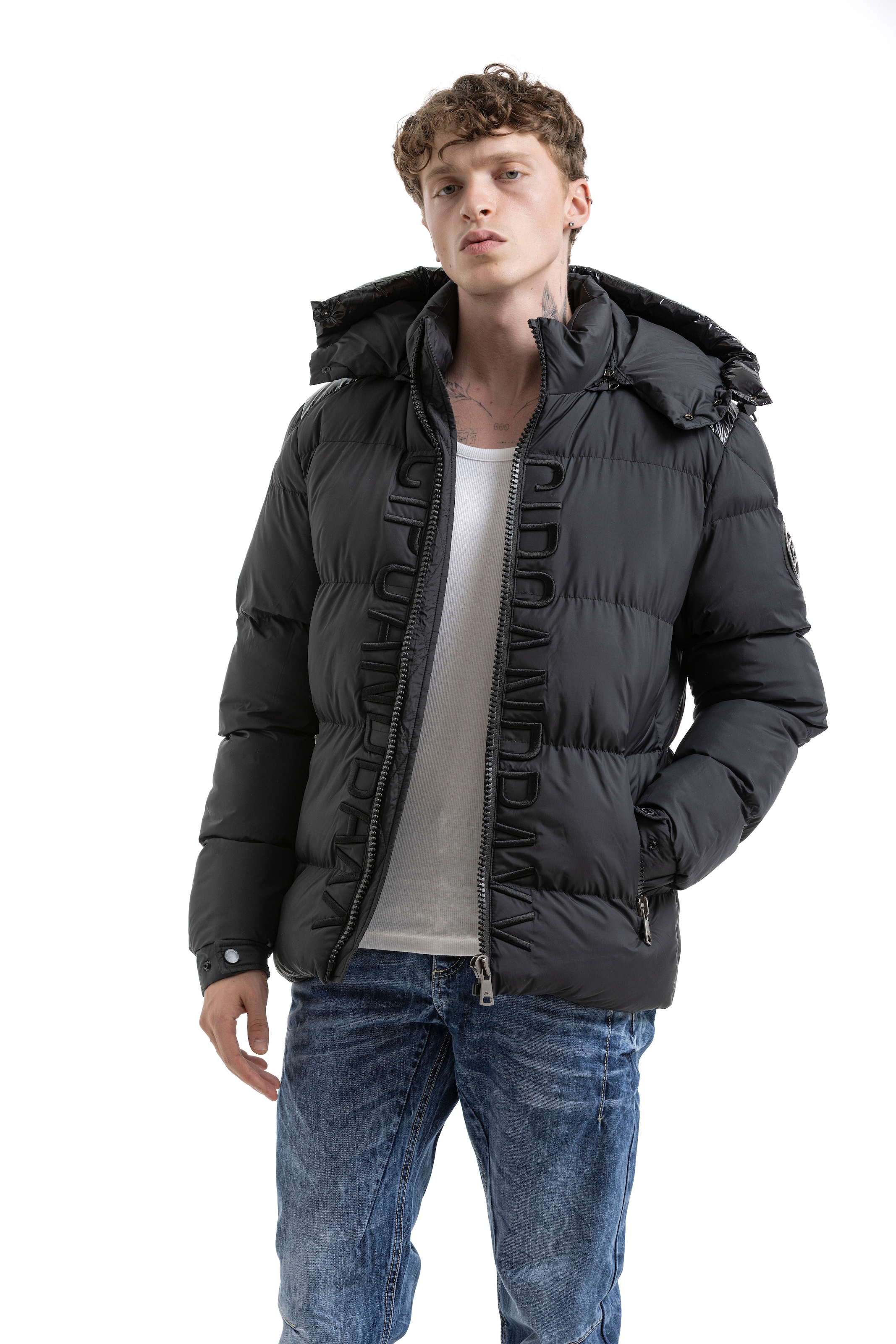Cipo & Baxx Steppjacke mit Kapuze
