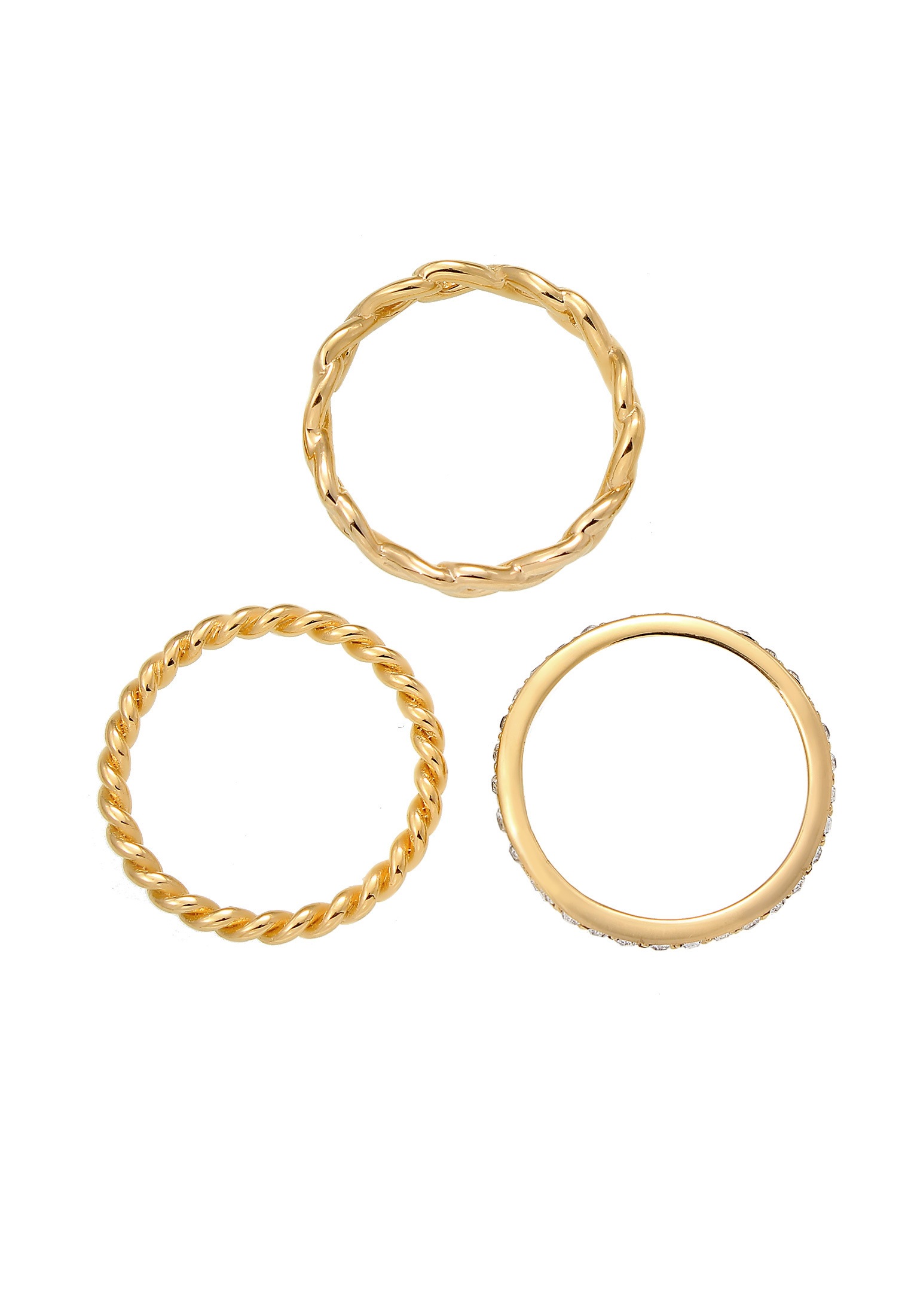 Elli Ring-Set »Ring Ring Set Infinity 925 Silber, mit Kristallen von Swarovski®«