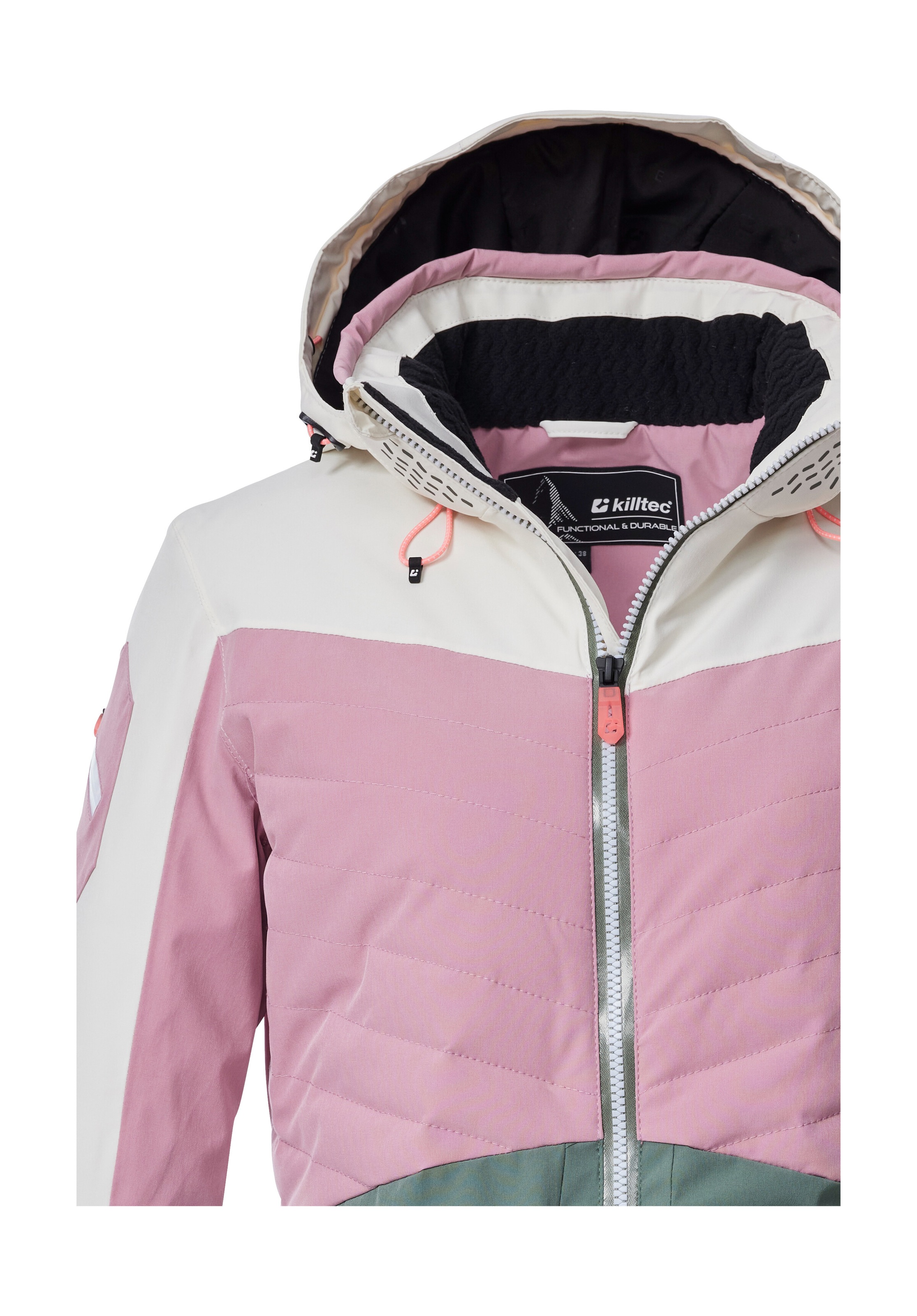 Killtec Skijacke »KSW 30 WMN SKI JCKT«, Damen Skijacke: wasserdicht, atmungsaktiv, Colourblock-Design