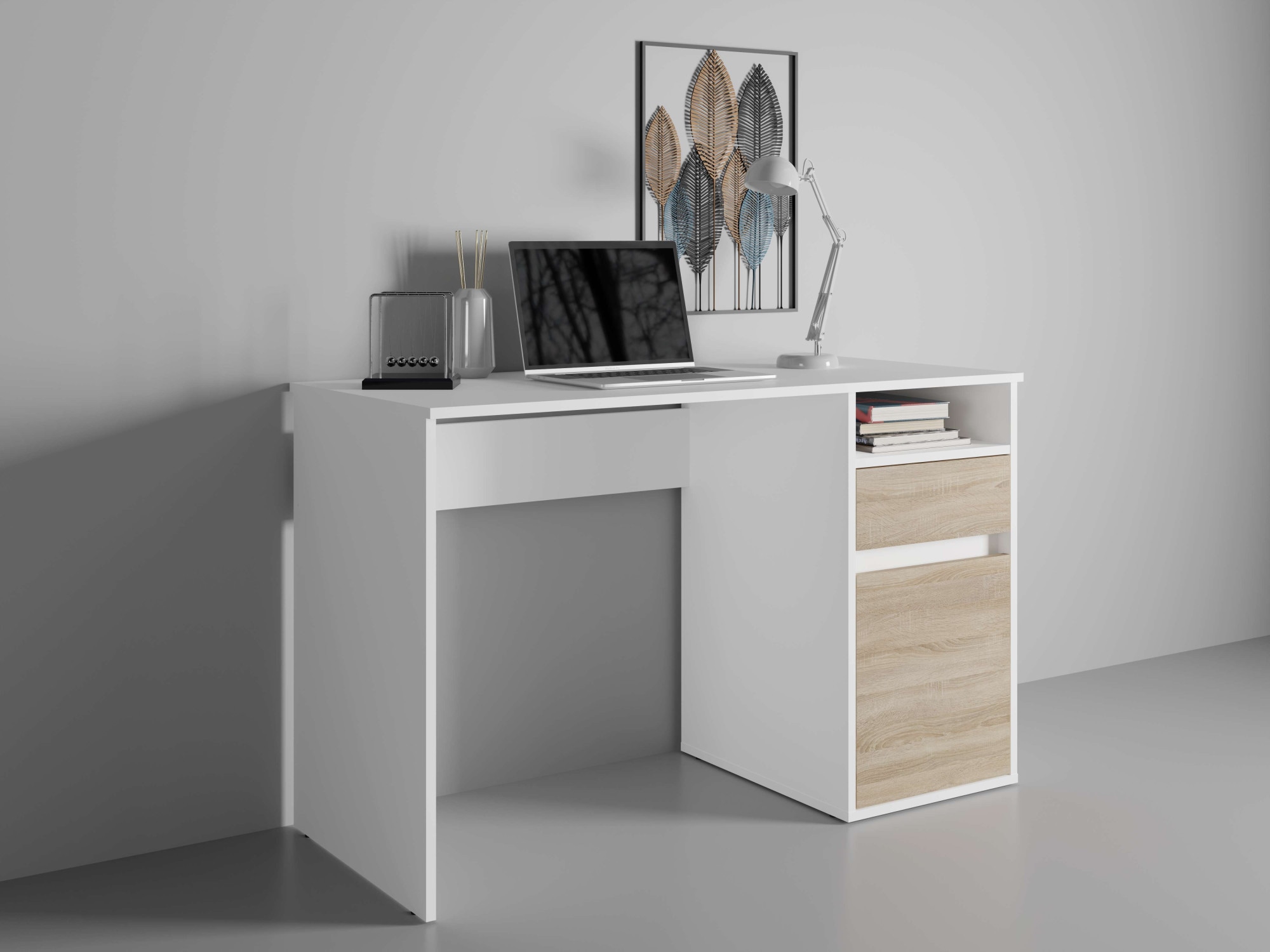 Home affaire Schreibtisch »Tinsley«, mit Schublade, und Tür, Breite 120 x53 cm