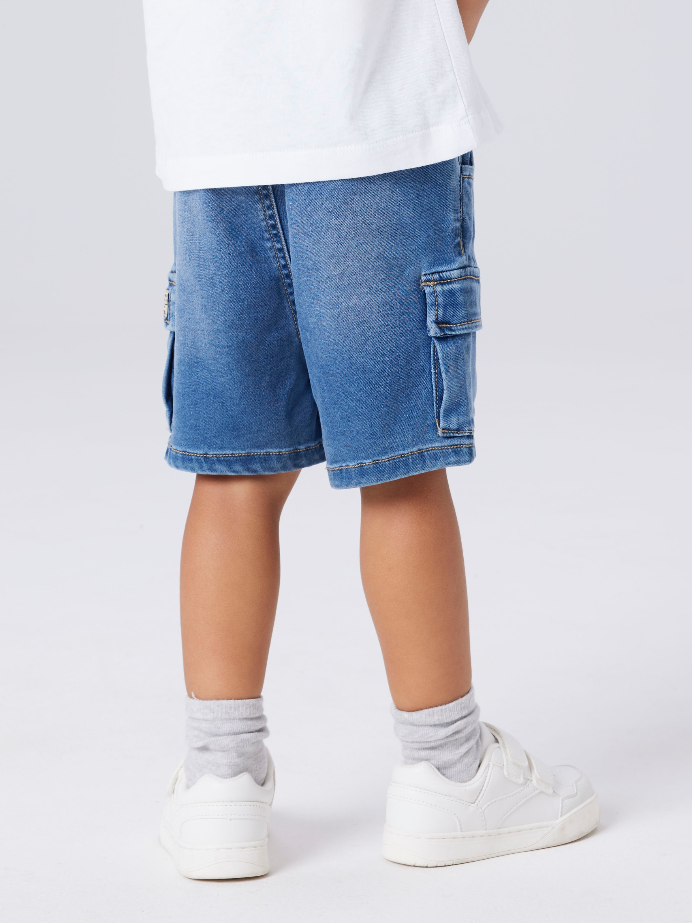 Name It Cargoshorts »coole Jeansshorts NMMBEN BAGGY DNM L SHORTS 8610-TO NOOS«  Denim Materialmix mit Stretch