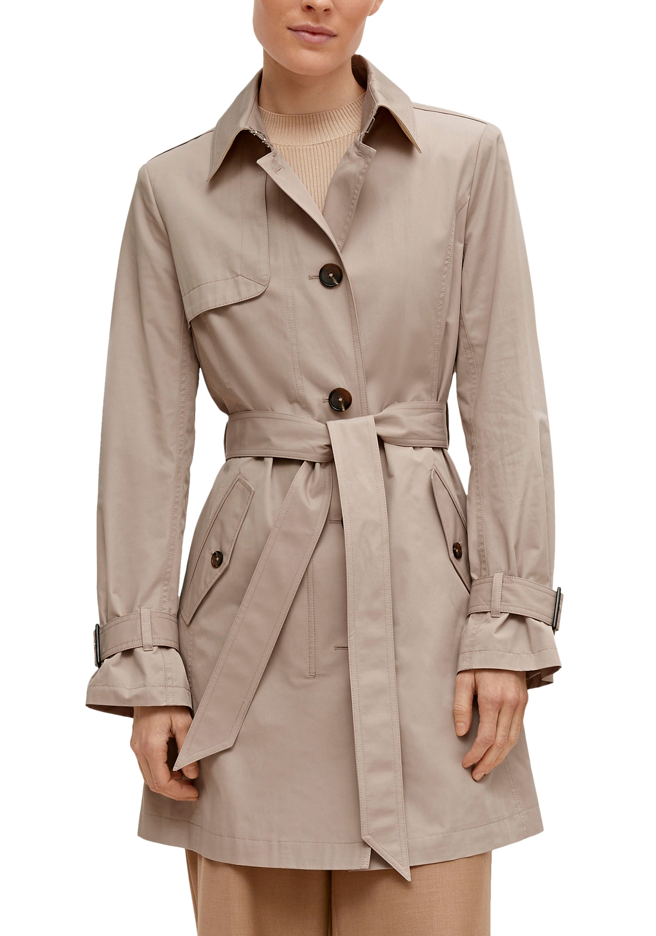 Comma Trenchcoat »Comma Outdoor-Mantel langarm«, mit Taftfutter kaufen
