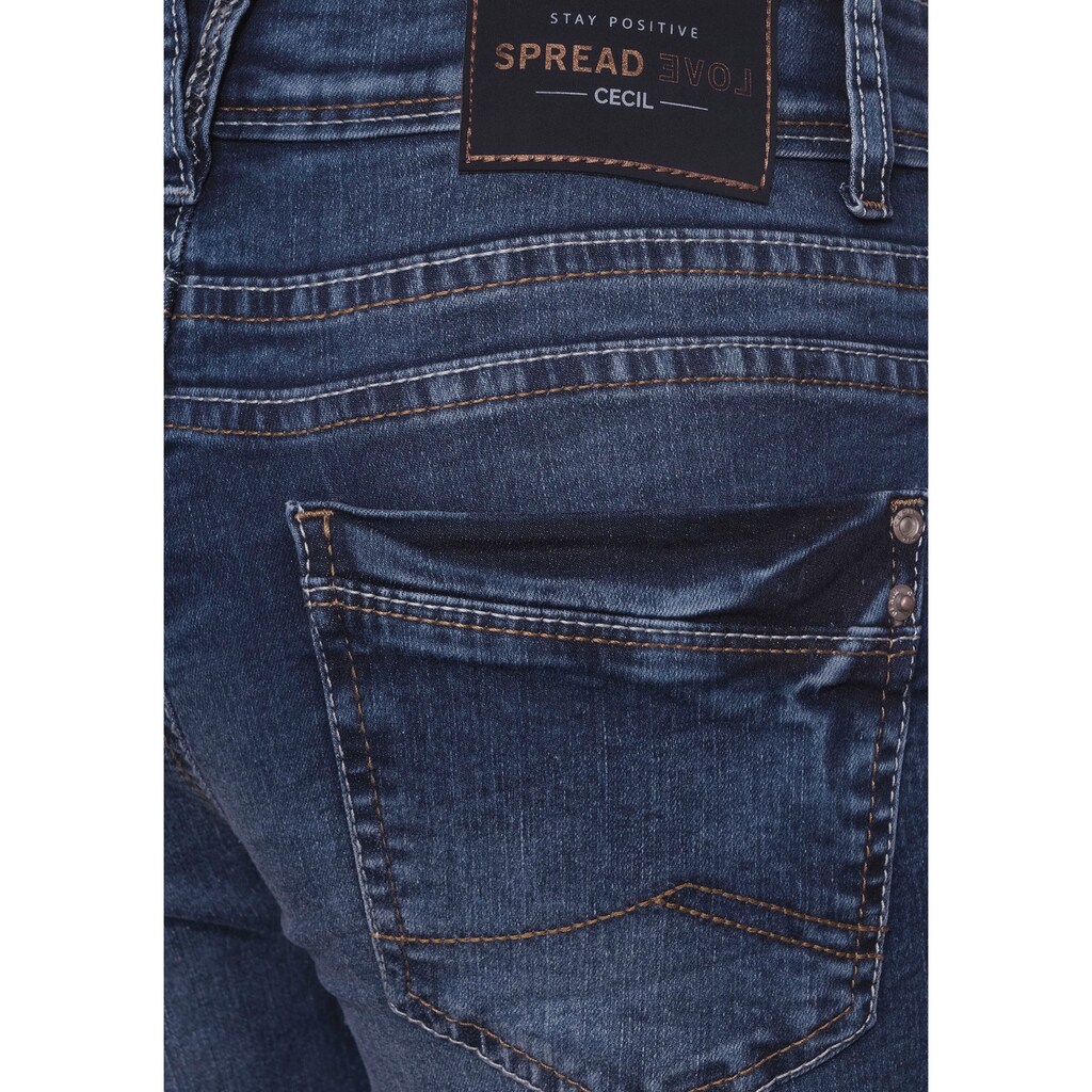 Cecil 5-Pocket-Jeans, mit Ziernähten in zwei Farben