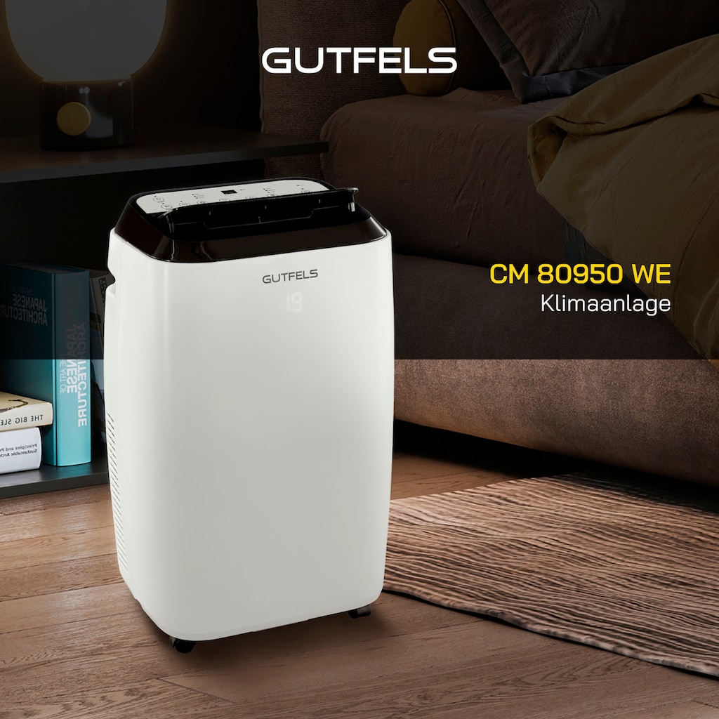 Gutfels 3-in-1-Klimagerät »CM 80950 we«, Luftkühlung - Entfeuchtung - Ventilation, geeignet für 30 m² Räume
