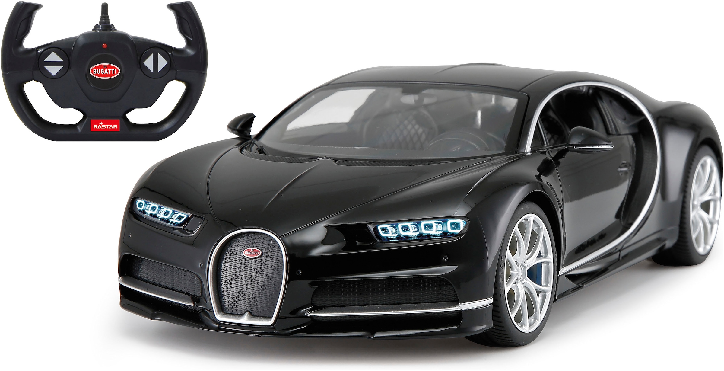 RC-Auto »Deluxe Cars, Bugatti Chiron, 1:14, schwarz, 2,4GHz«