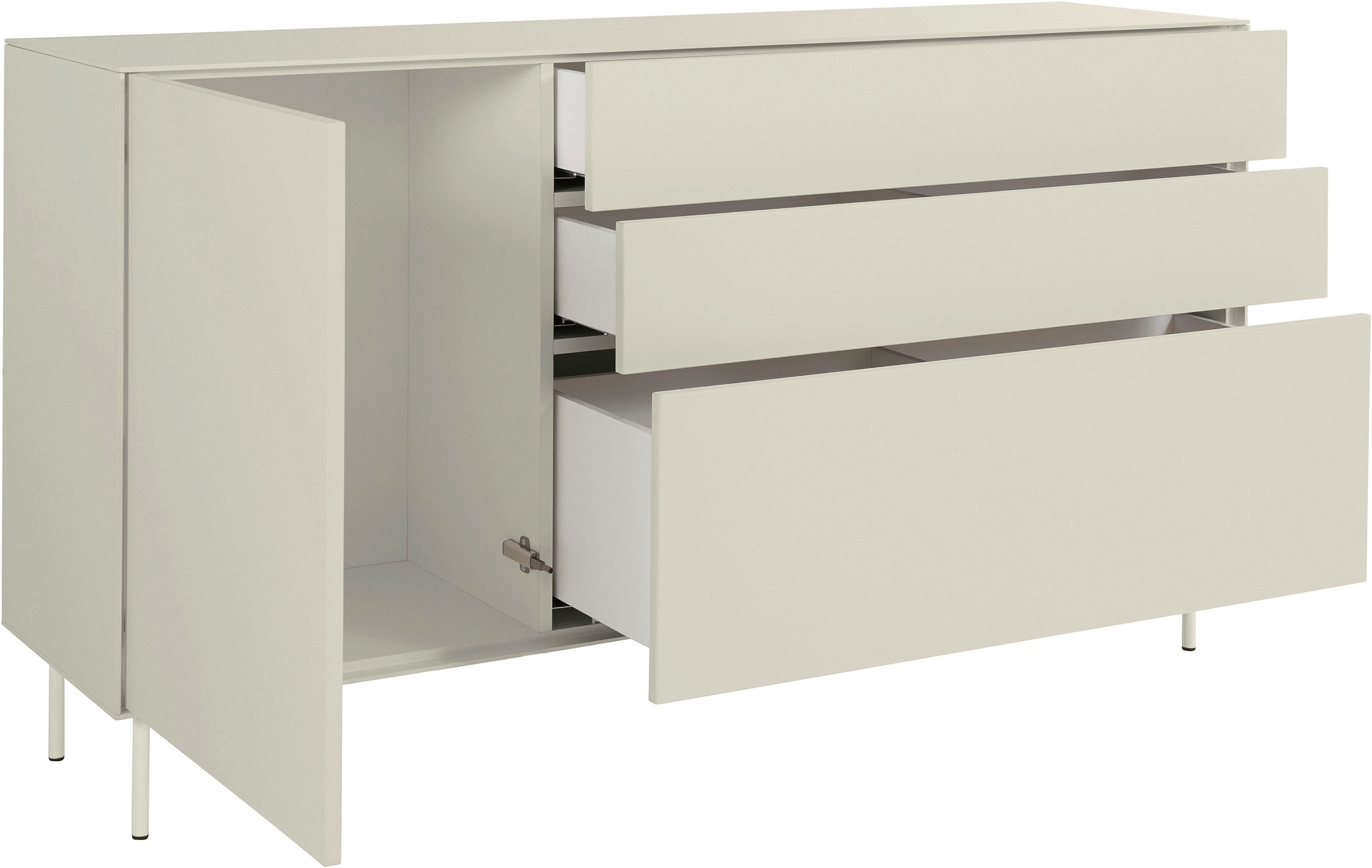 LeGer Home by Lena Gercke Sideboard »Essentials«, Breite: 167cm, MDF lackiert, Push-to-open-Funktion