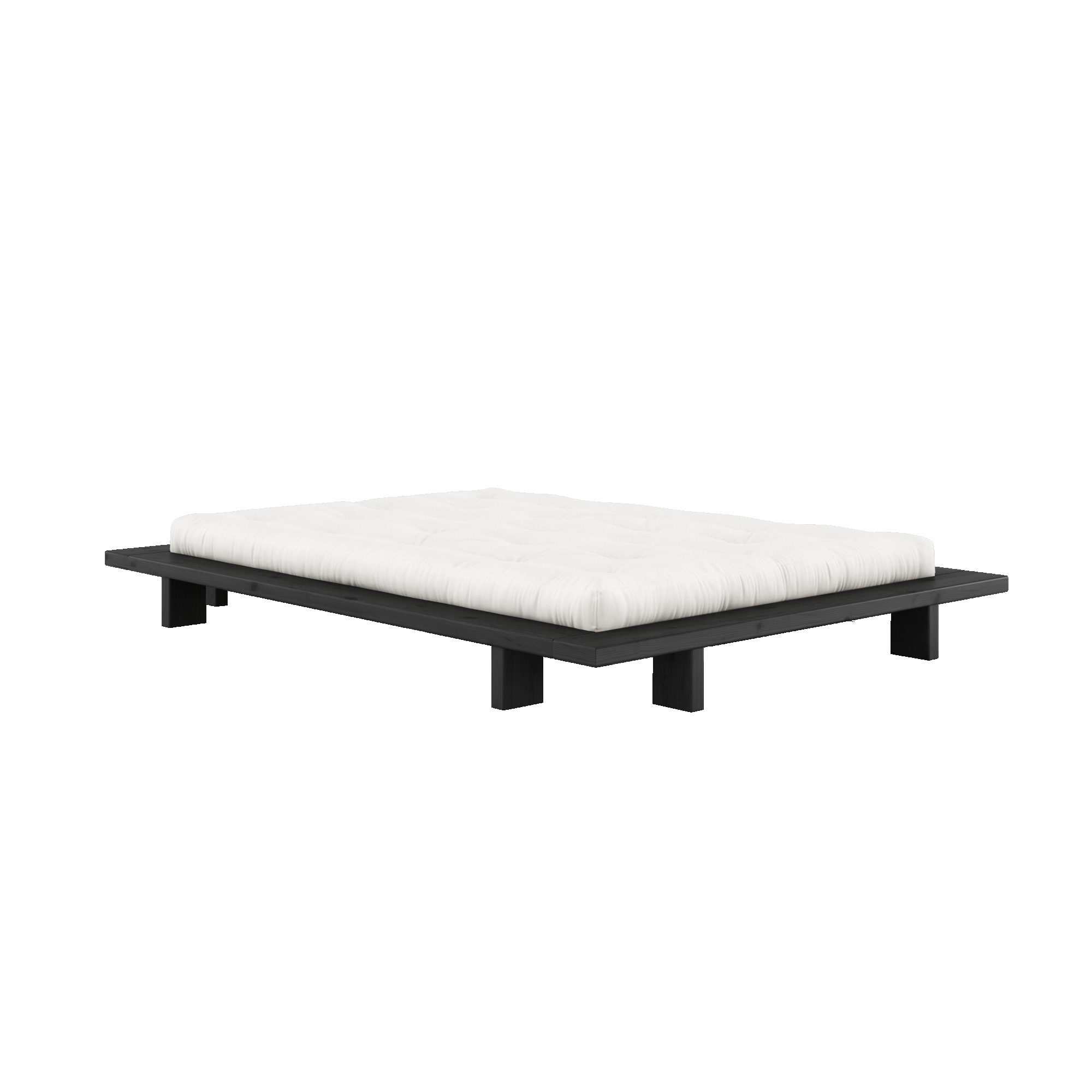 Karup Design Bettgestell »JAPAN BED Bodenbett, Holzrahmen, Futonbett, Jugendbett, Holzbett«, Massivholzbett mit Lattenrost, Kiefer massiv, Bett ohne Kopfteil