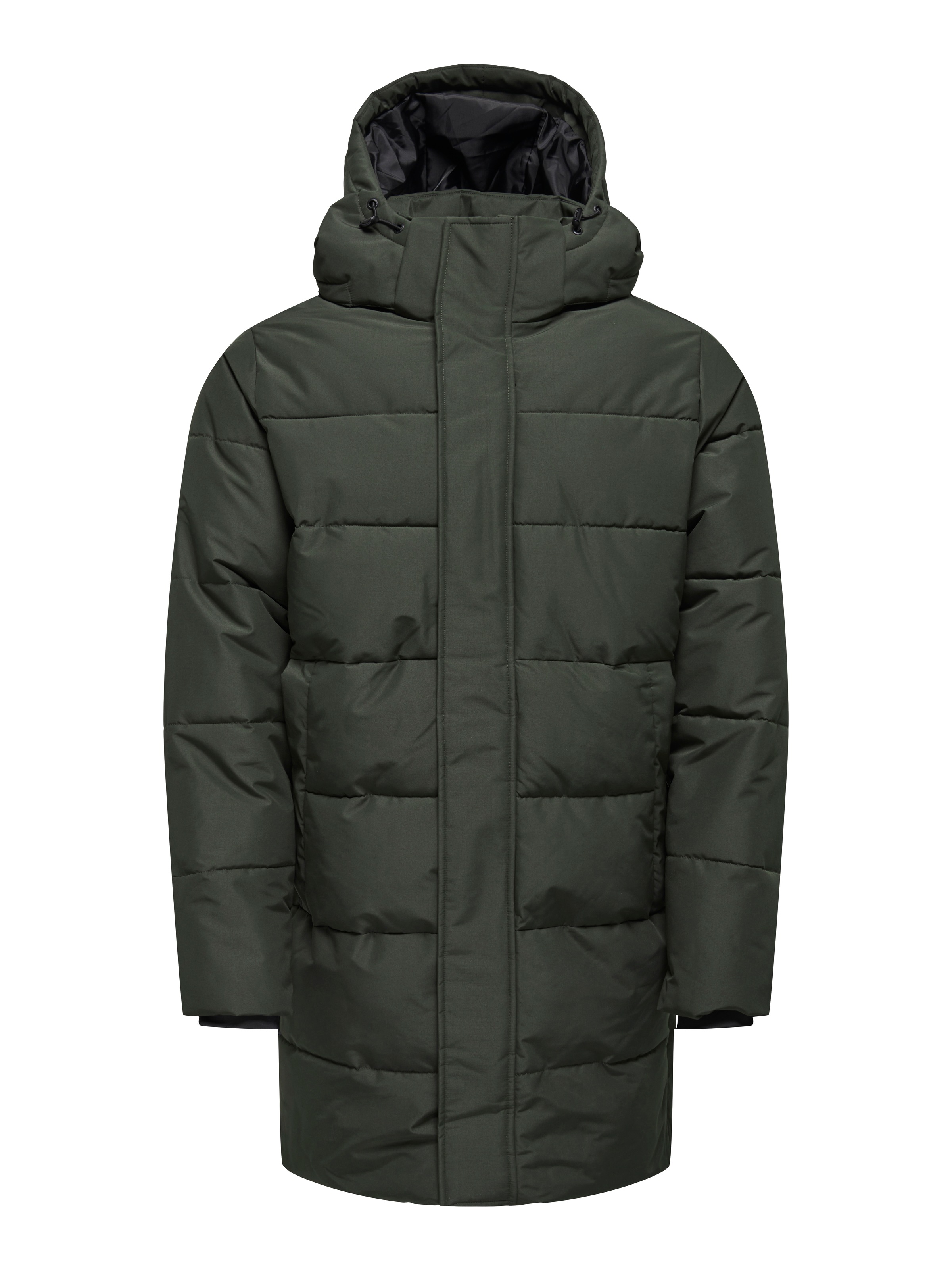ONLY & SONS Steppjacke »ONSCARL LIFE LONG QUILTED COAT NOOS OTW« mit Kapuze