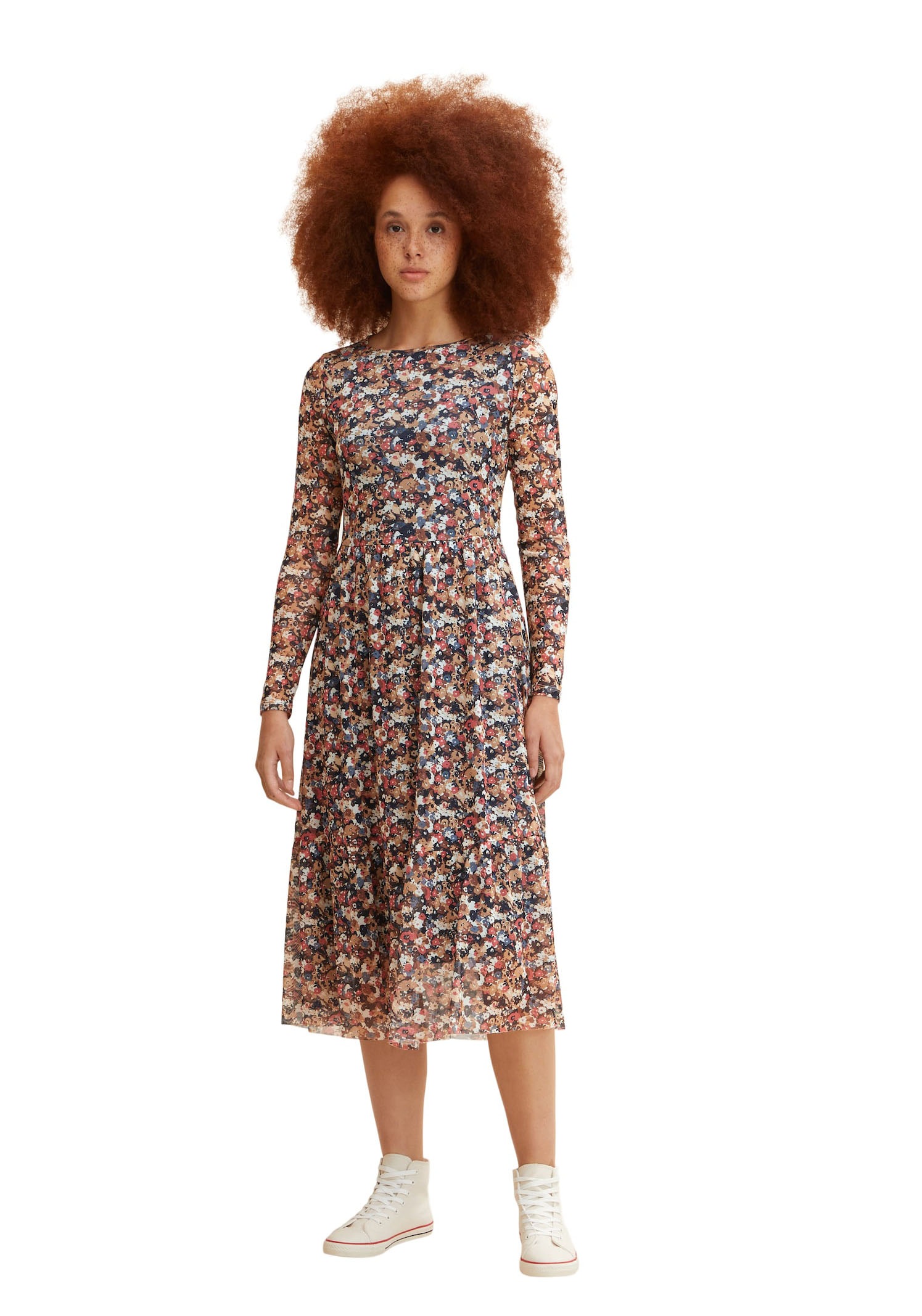 TOM TAILOR Meshkleid, Feine Raffung an der Taille kaufen
