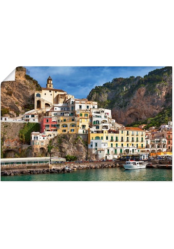 Wandbild »Hafen von Amalfi an der Amalfiküste«, Italien, (1 St.)