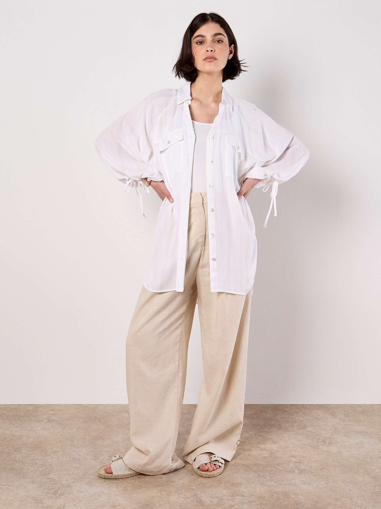 Apricot Hemdbluse »Bluse« mit leichtem Schimmer