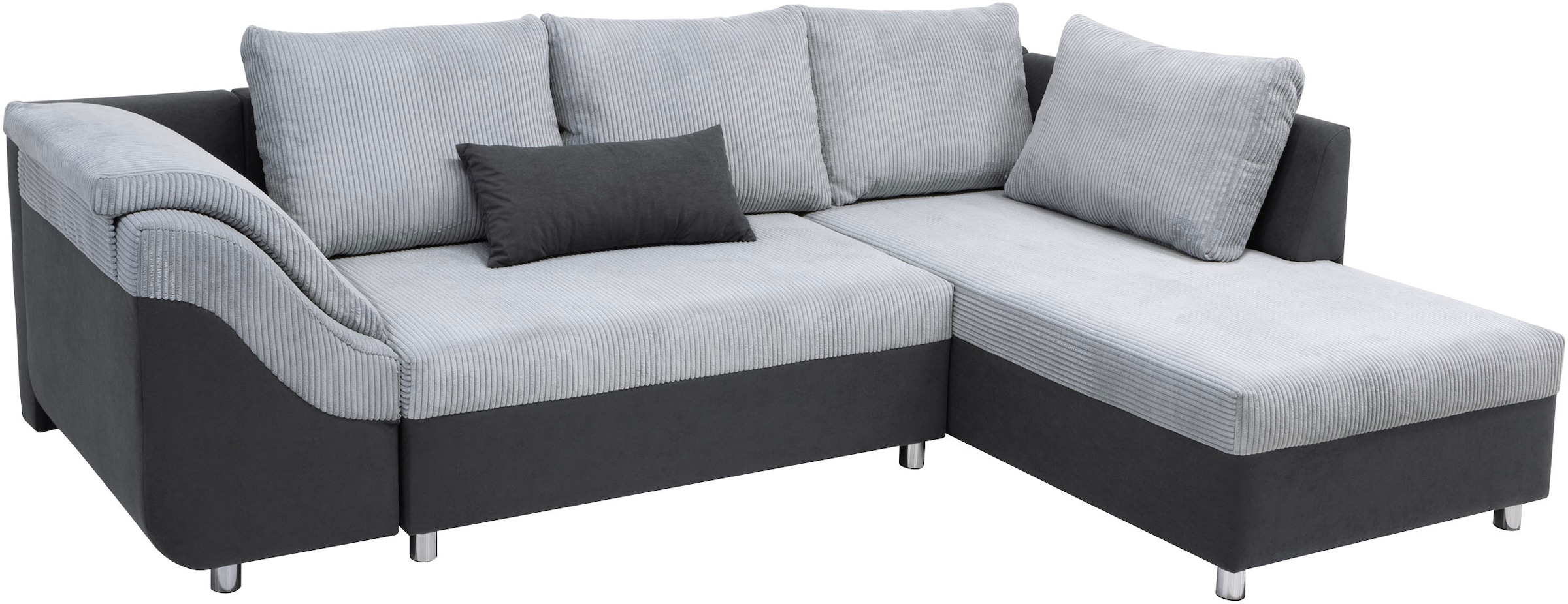 COLLECTION AB Ecksofa »Sally L-Form« mit und ohne Bettfunktion, inklusive loser Rücken- und Zierkissen