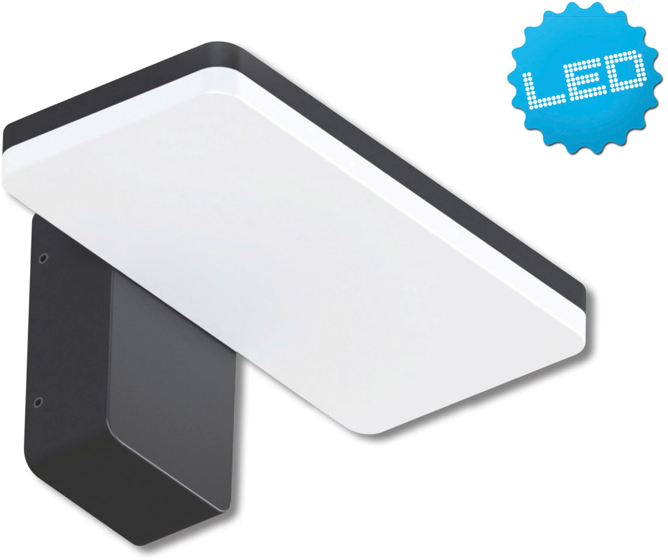 näve LED Außen-Wandleuchte »Clair«, 1 flammig, Leuchtmittel LED-Board | LED fest integriert, Wandleuchte, Terrasse, anthrazit, Höhe: 11cm, LED warmweiß