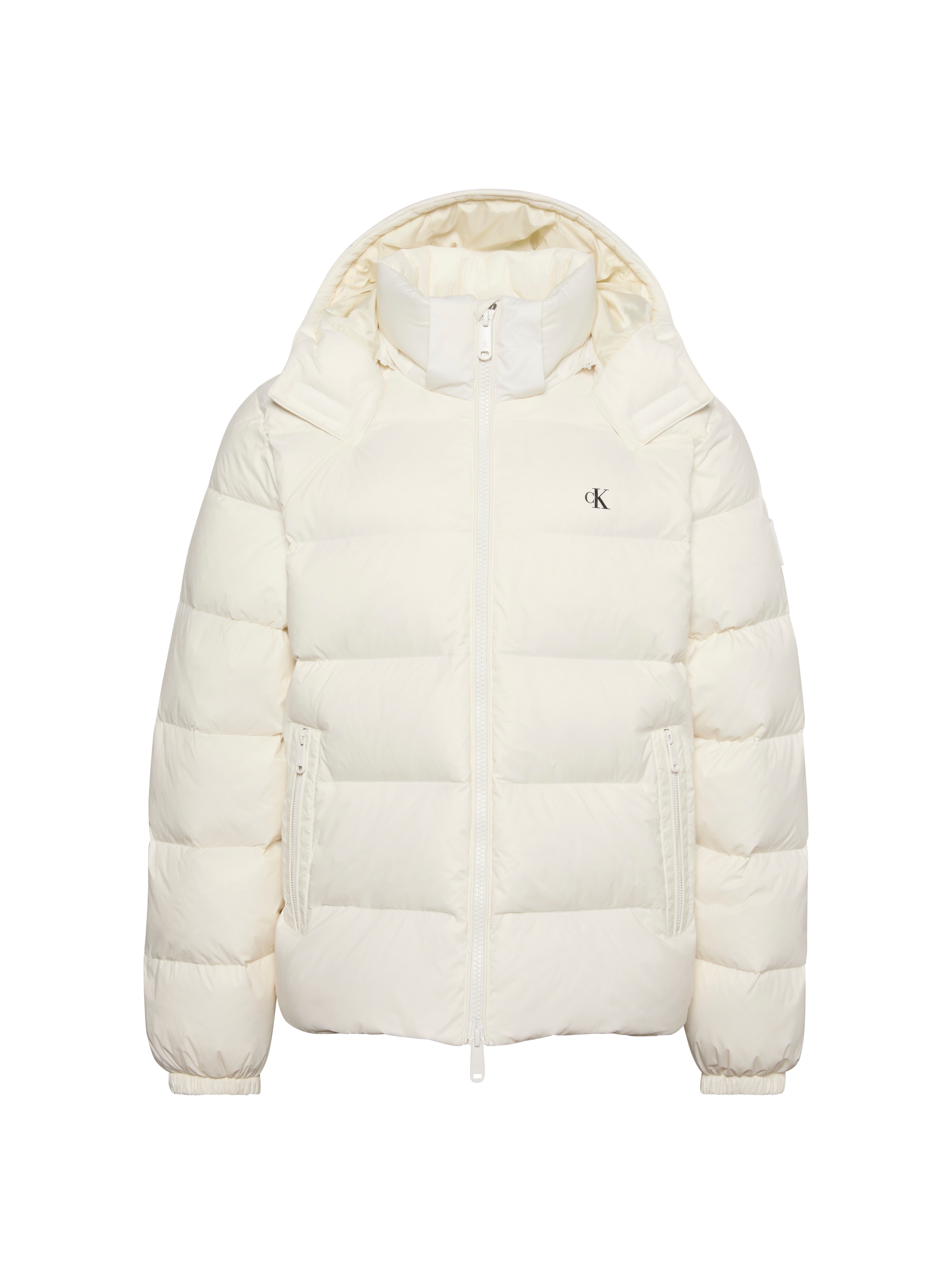 Calvin Klein Jeans Steppjacke mit Kapuze Regular Fit, warm wattiert, Logo-Stickerei