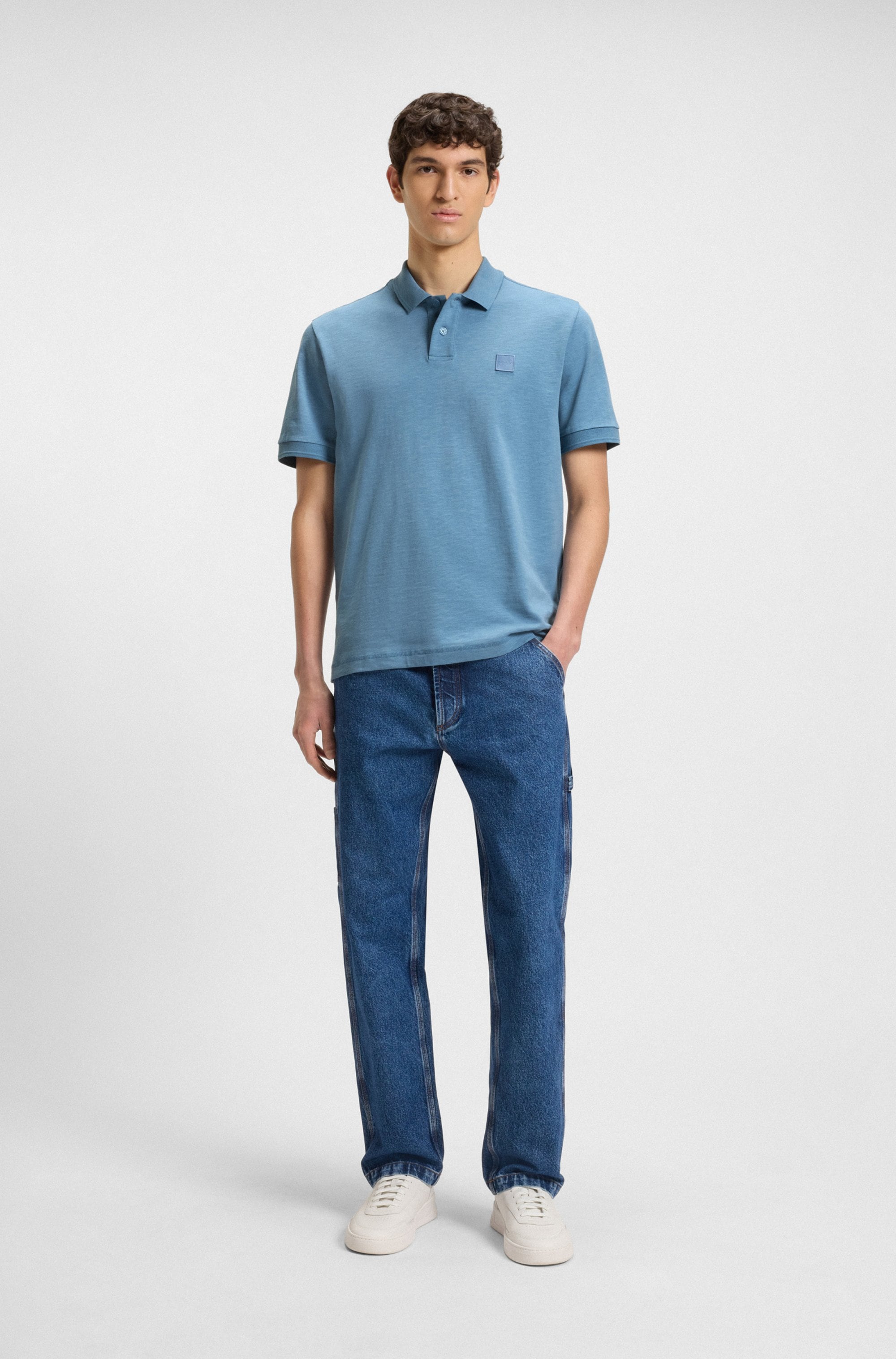 BOSS ORANGE Poloshirt »Pe_linenlogo«, mit Polokragen