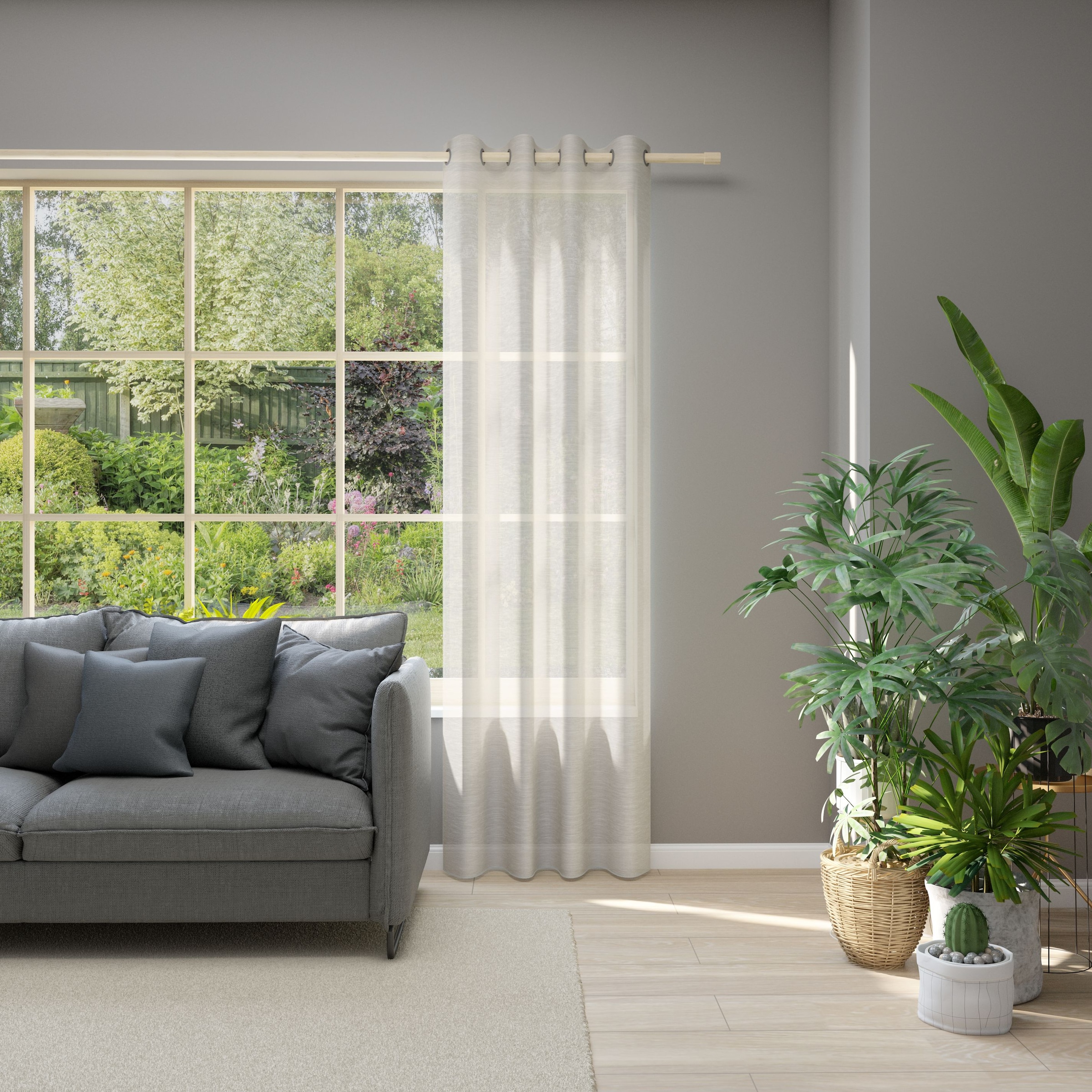 Neutex For You! Vorhang »Allure« Ösen 1 Stk. tlg. Ösenschal mit Metallösen, Breite 140 cm, nach Maß in braun