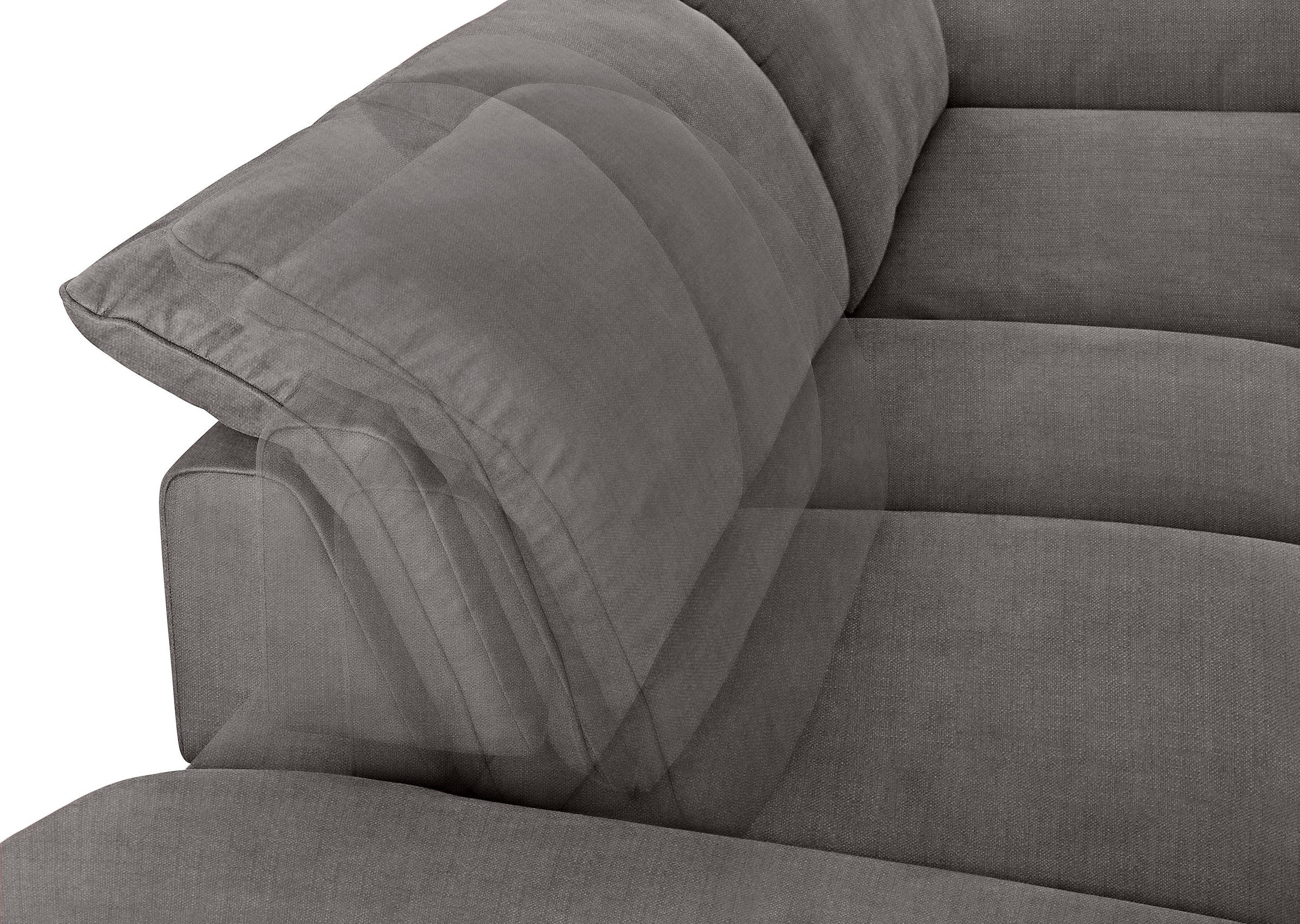 W.SCHILLIG Ecksofa »enjoy&MORE, Designsofa, elegant und bequem, L-Form« mit Sitztiefenverstellung, Füße silber matt, Breite 310 cm