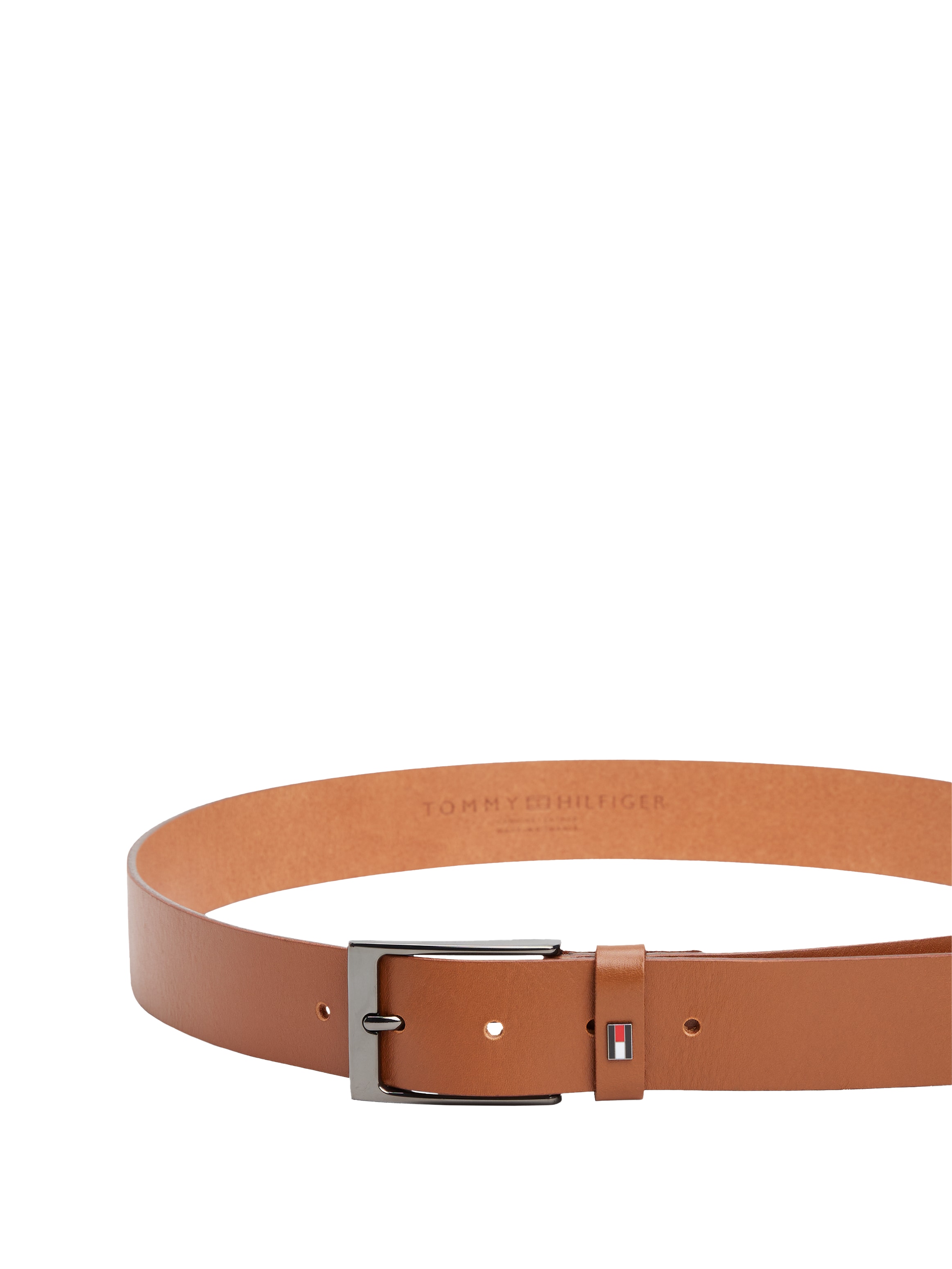 Tommy Hilfiger Ledergürtel »LAYTON 3.5« Metallpatch, Einfachdornschließe