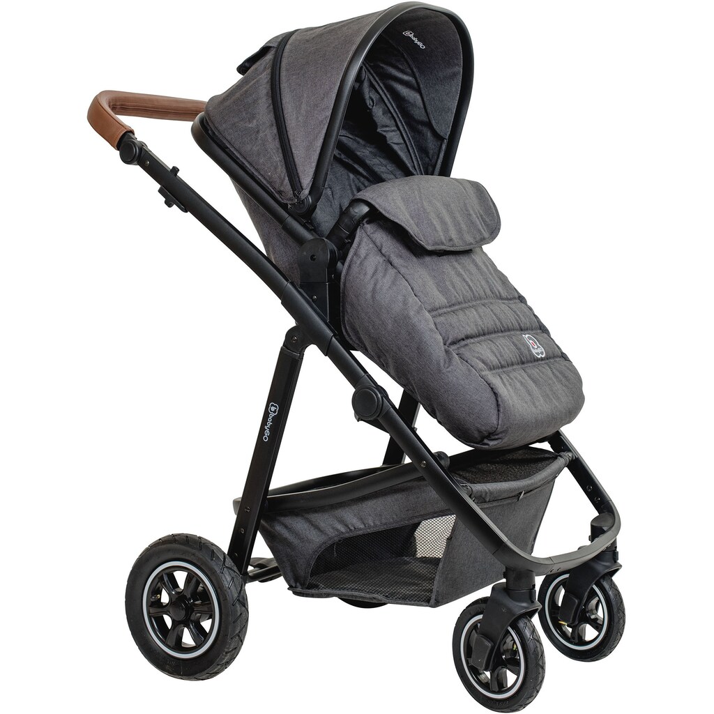 BabyGo Kombi-Kinderwagen »Simplex AIR 3in1, Grey melange«, 15 kg