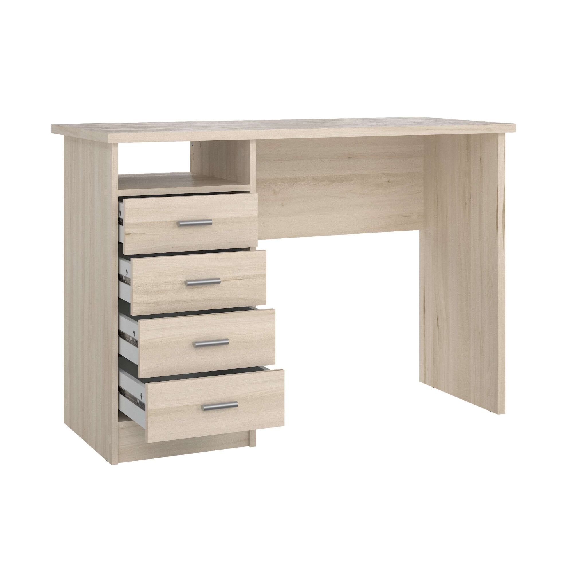 INOSIGN Schreibtisch »Funktion Plus, Arbeitstisch, Bürotisch«, Computertisch mit 4 Schubladen und 1 offenen Fach, Breite 110 cm