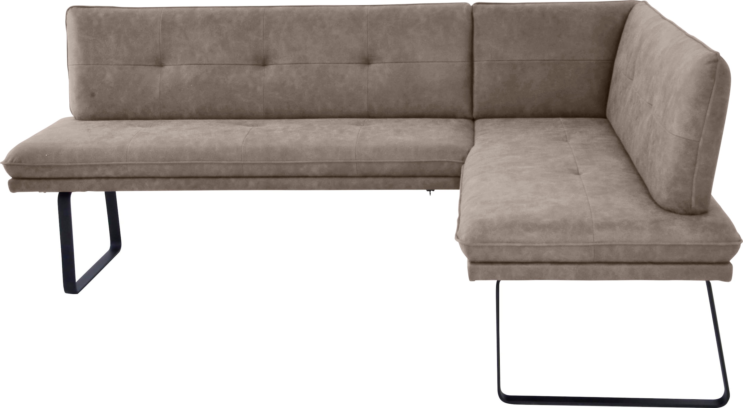 K+W Komfort & Wohnen Eckbank 1 Stk. tlg. Polstereckbank in Spitzkissenoptik, Sitz und Rücken gesteppt