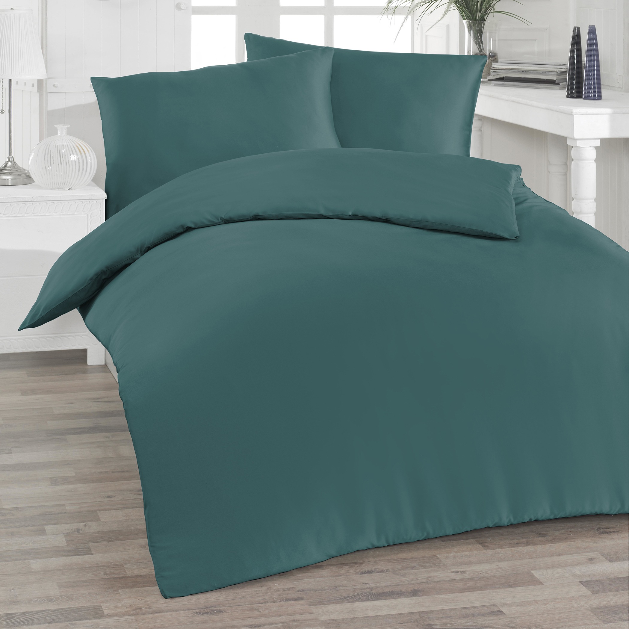 Florella Bettwäsche »Uni, Edel Satin, 100 % Baumwolle«