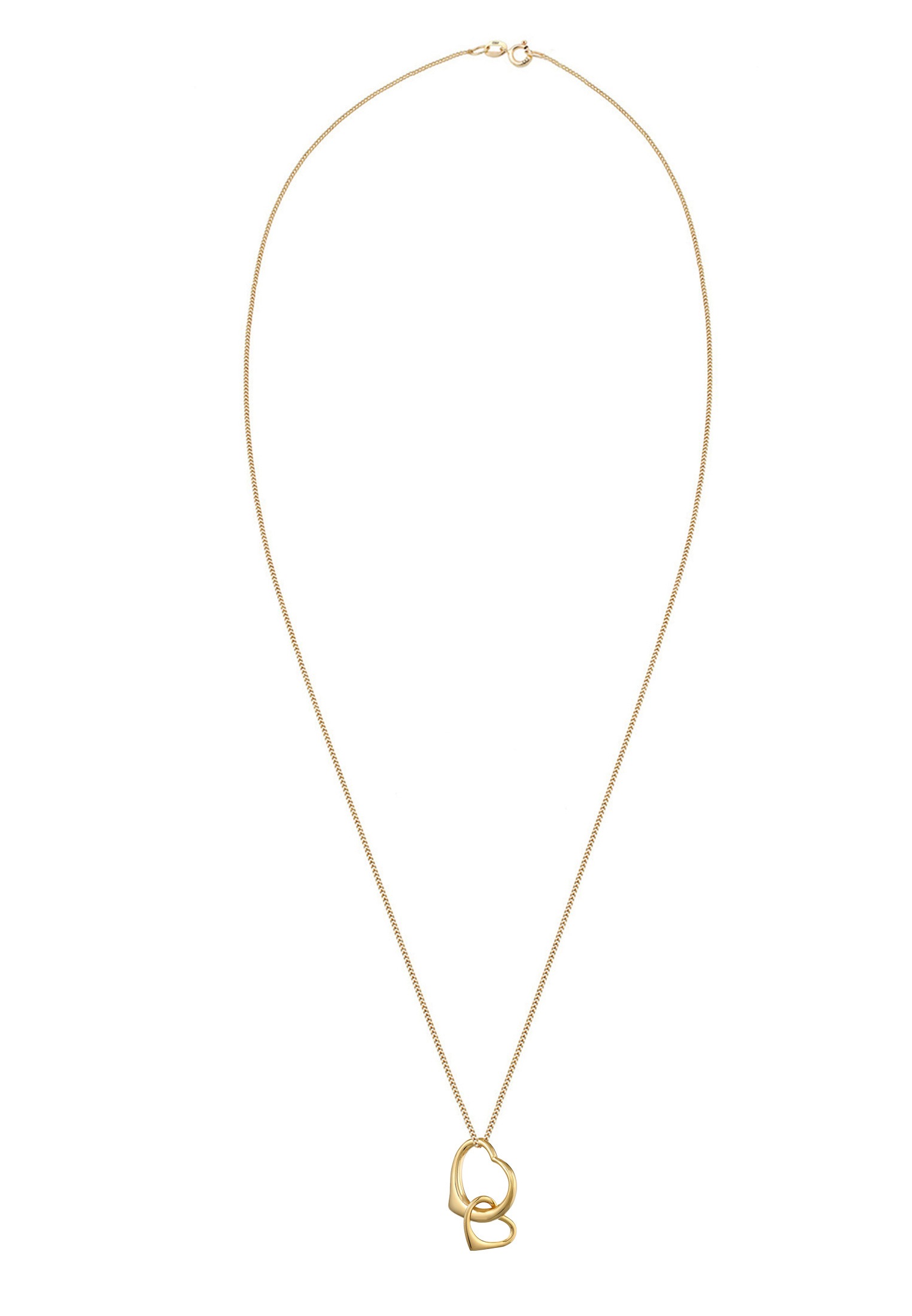Elli Premium Kette mit Anhänger »Halskette Halskette mit Herz Anhänger 585 Gelbgold«