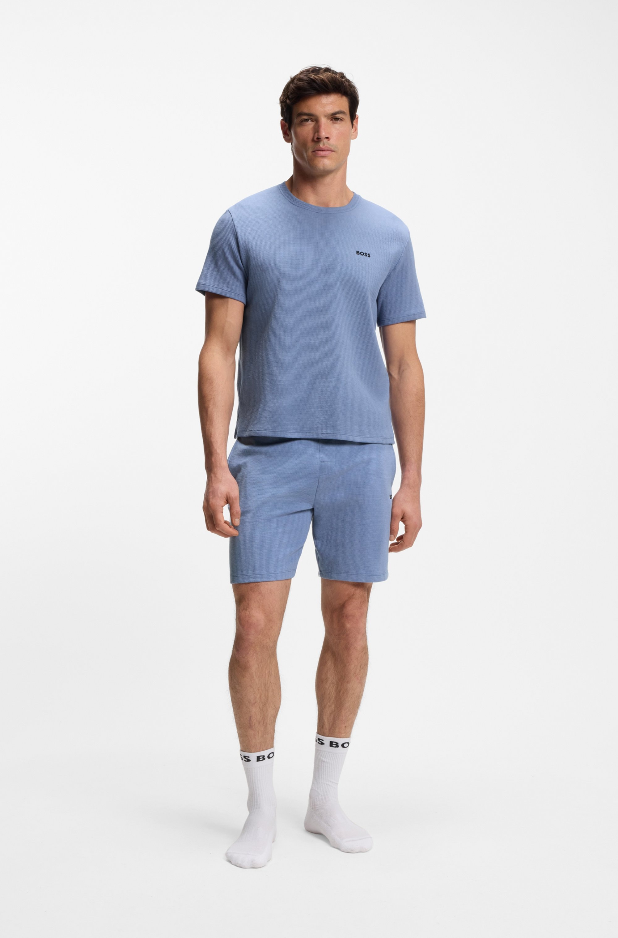 BOSS Pyjamaoberteil »Waffle T-Shirt«