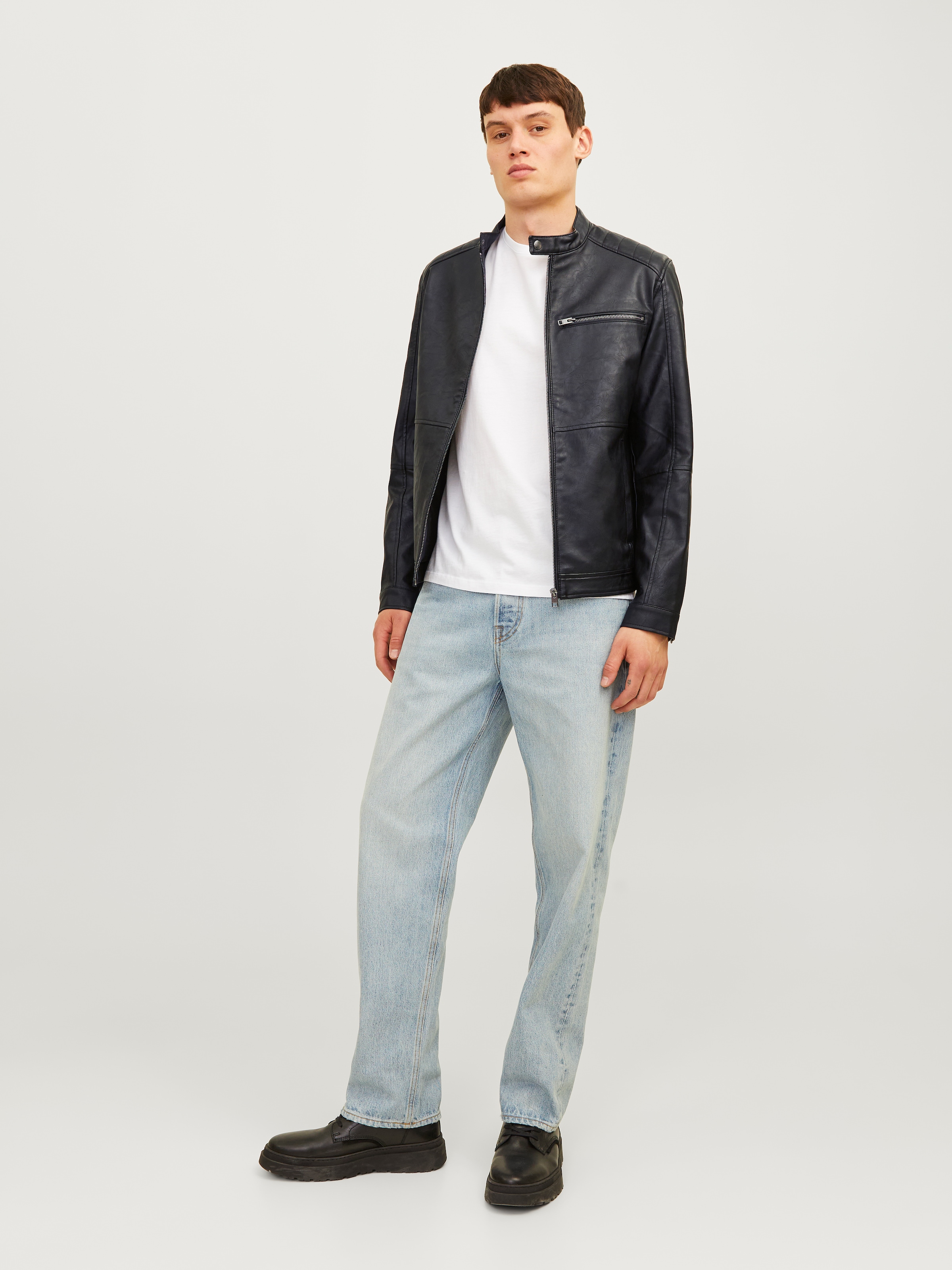 Jack & Jones Lederimitatjacke »JJEDYLAN PU BIKER JACKET NOOS«