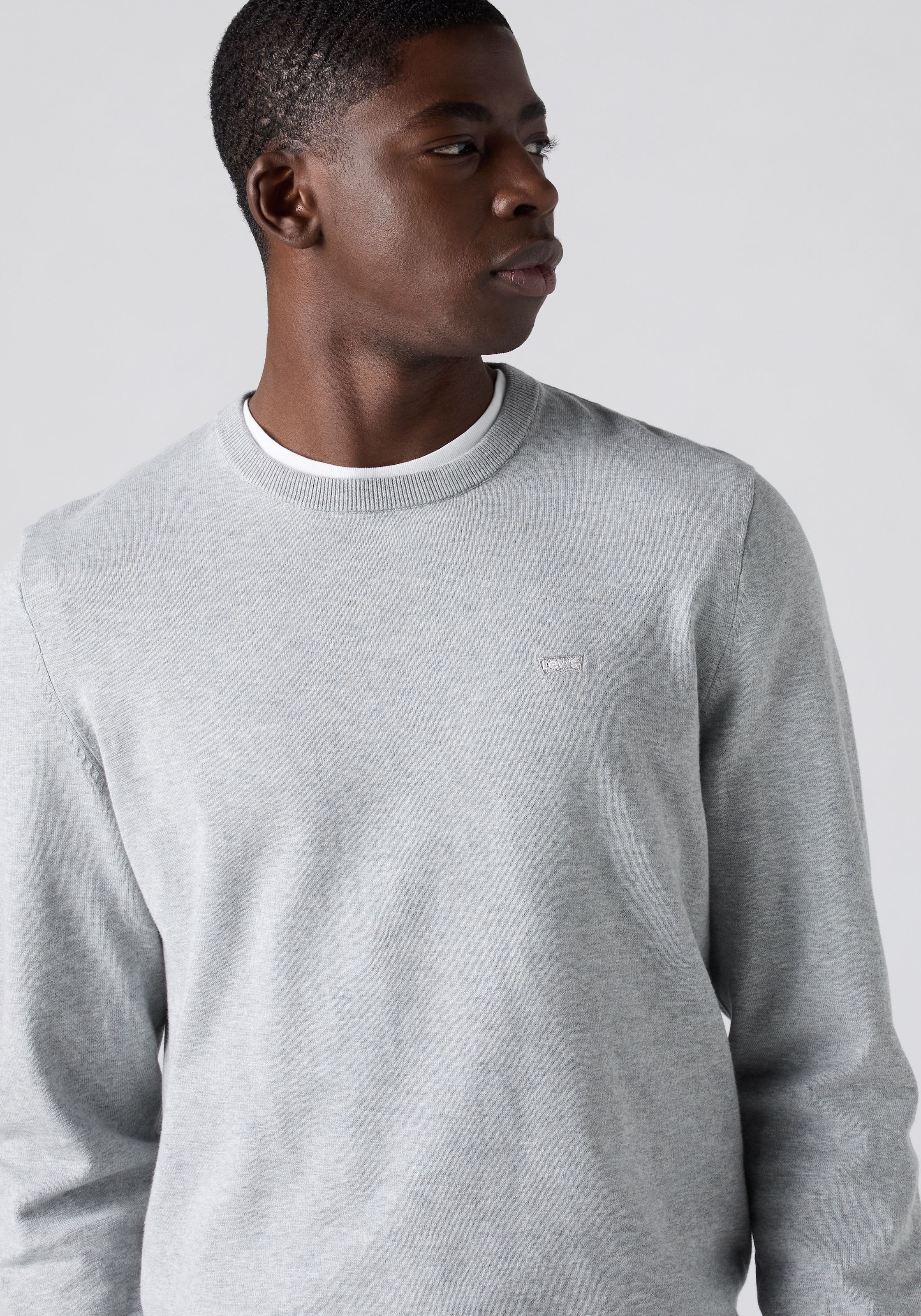 Levi's® Rundhalspullover »LIGHTWEIGHT HM SWEATER« Feingerippte Abschlüsse