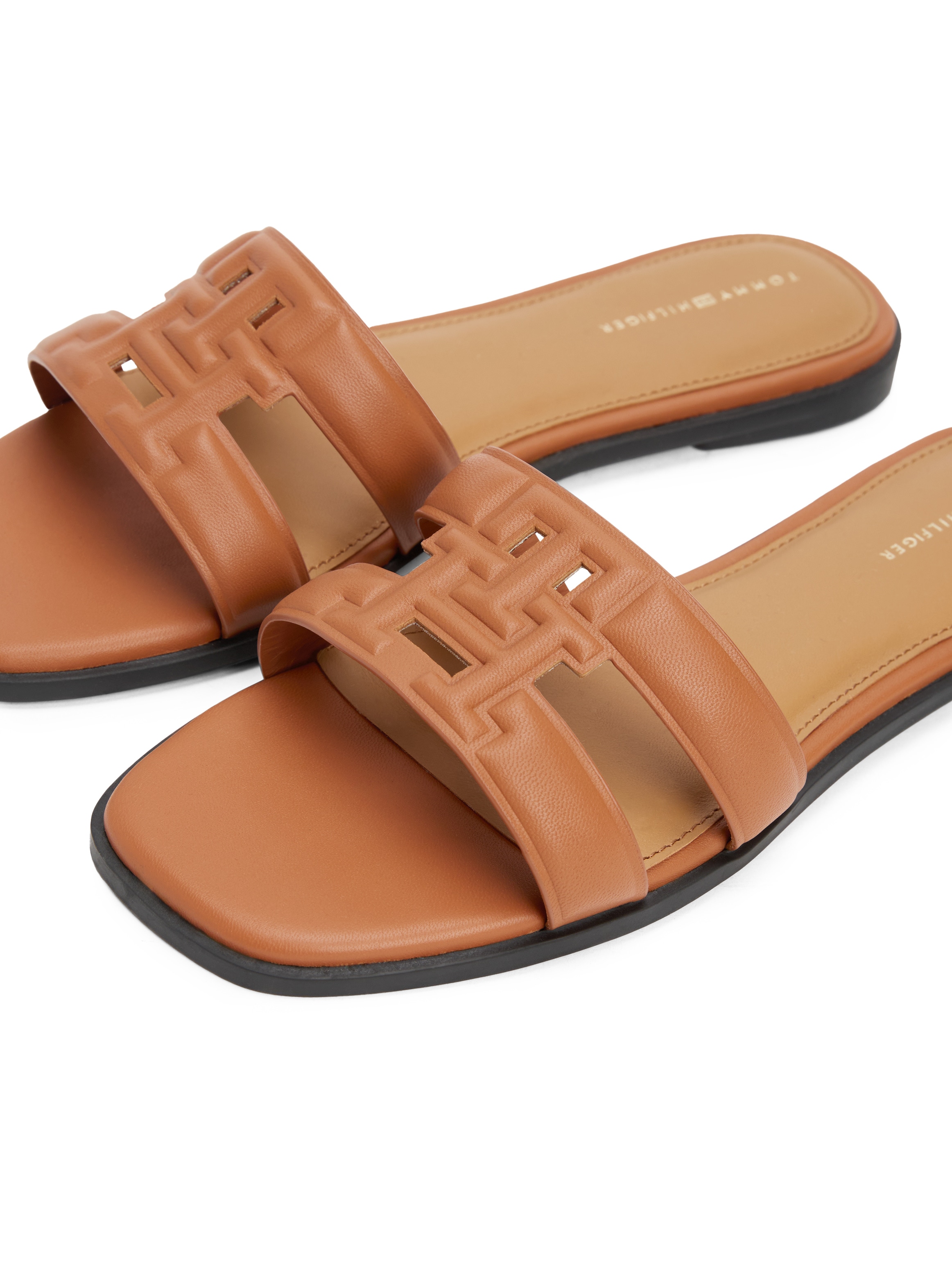 Tommy Hilfiger Pantolette »TH LOGO STRAP MULE«, Bequemschuh, Sommerschuh, Flats mit TH-Logo