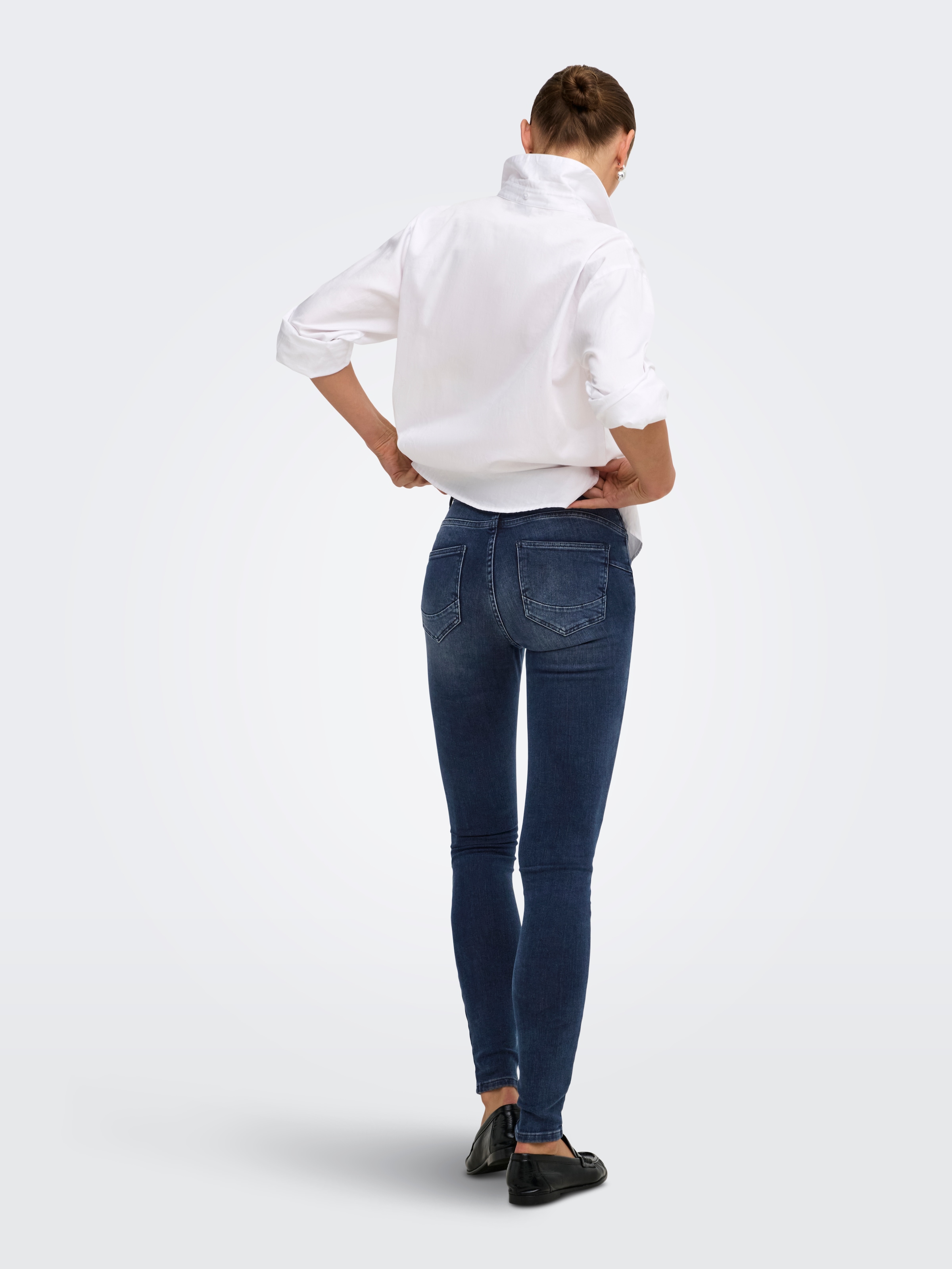ONLY Skinny-fit-Jeans »ONLPOWER MID SK PUSHUP DNM TAI887 NOOS« Baumwollmischung, regular waist, skinny fit