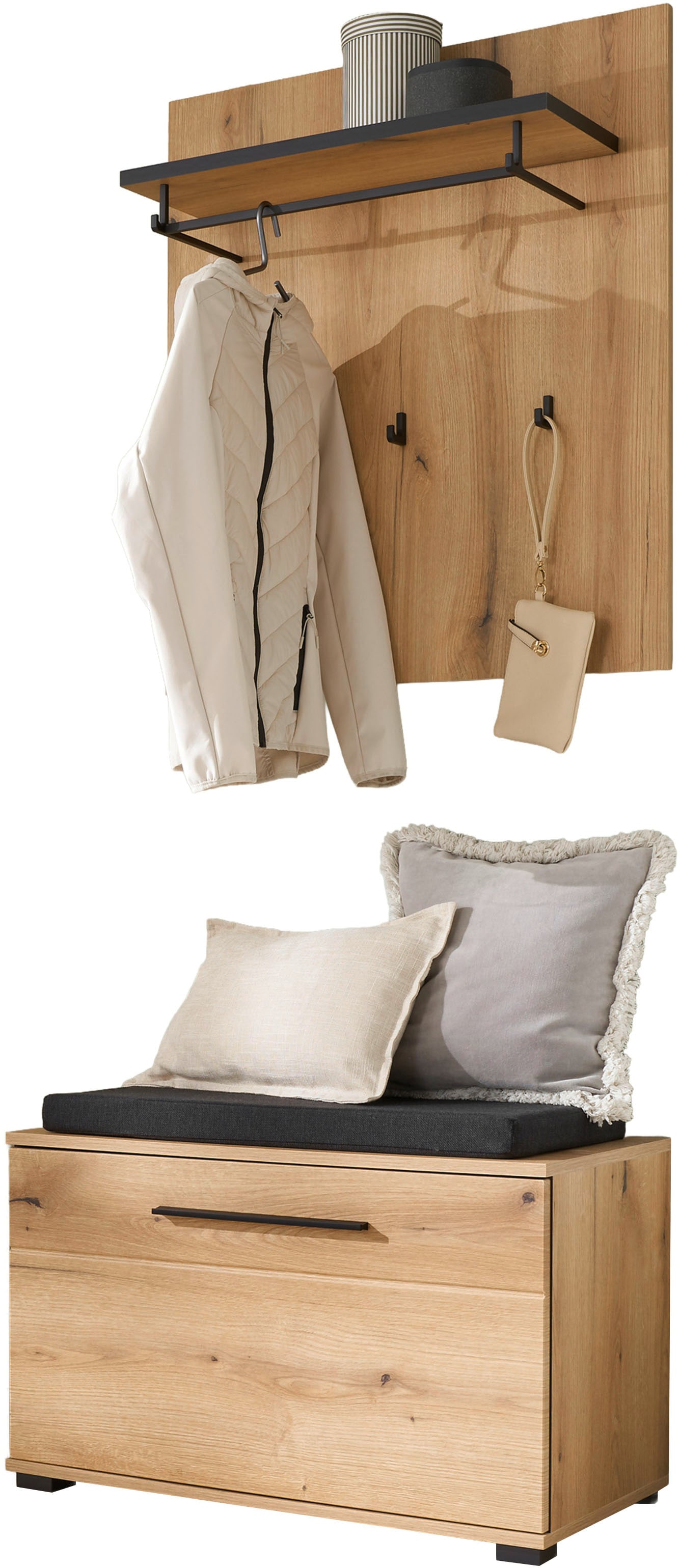 Home affaire Garderoben-Set »Cantara, moderne Garderobe, Komplettset mit viel Stauraum« Komplett-Set, 2 Stk. tlg.