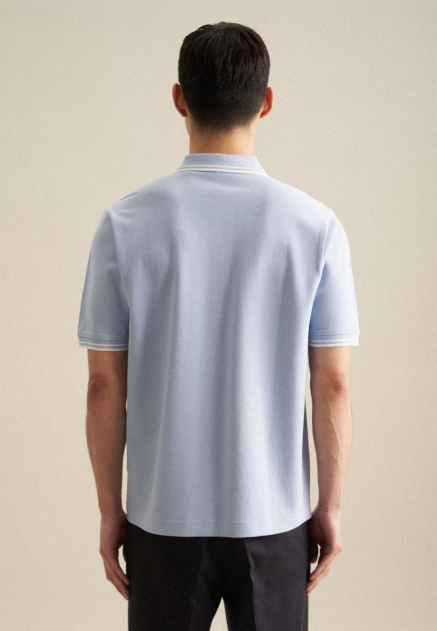 seidensticker T-Shirt »Regular«, Kurzarm Kragen Streifen platziert