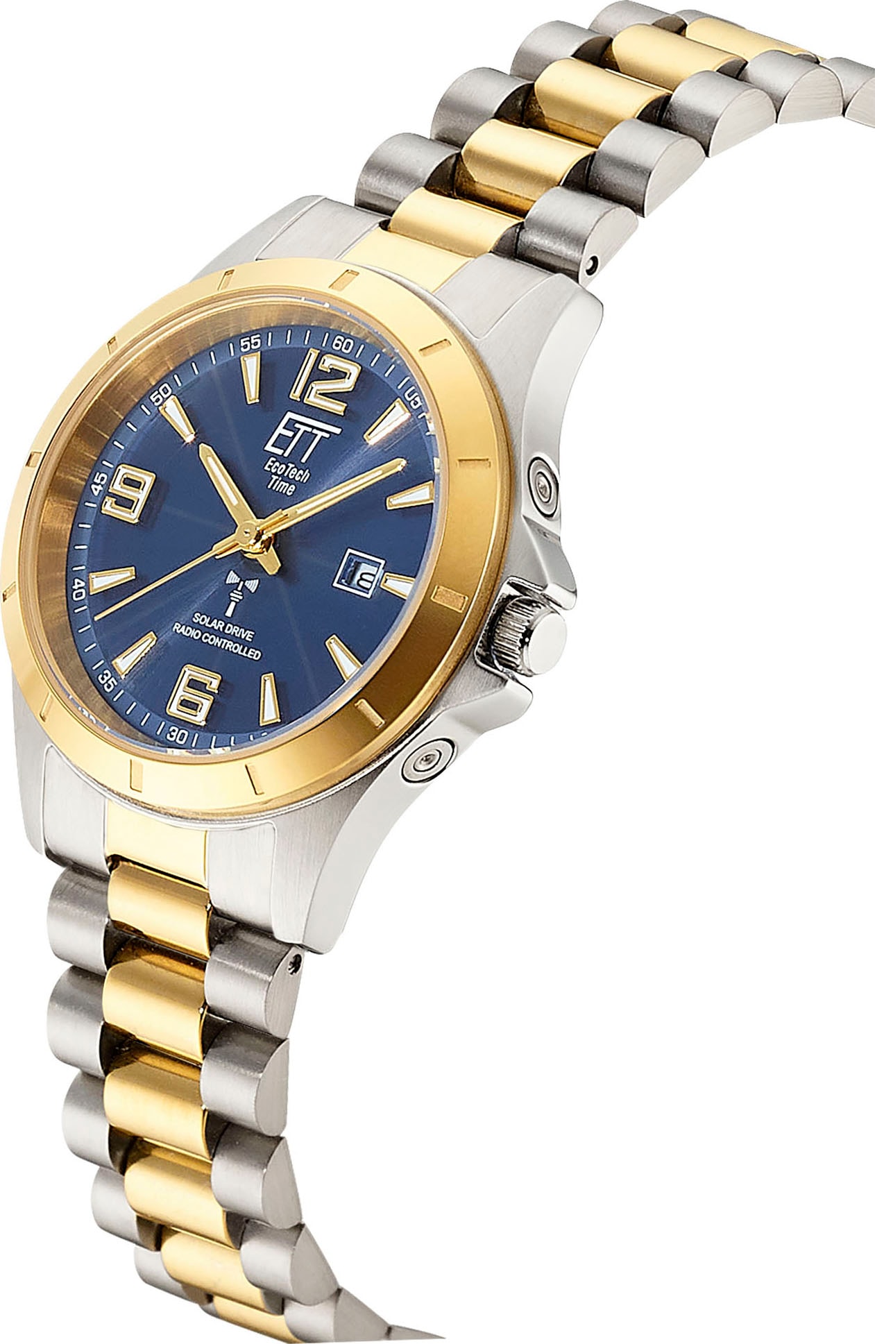 ETT Funkuhr »Gobi Lady«, Armbanduhr, Solar, Damenuhr, Edelstahlarmband, analog