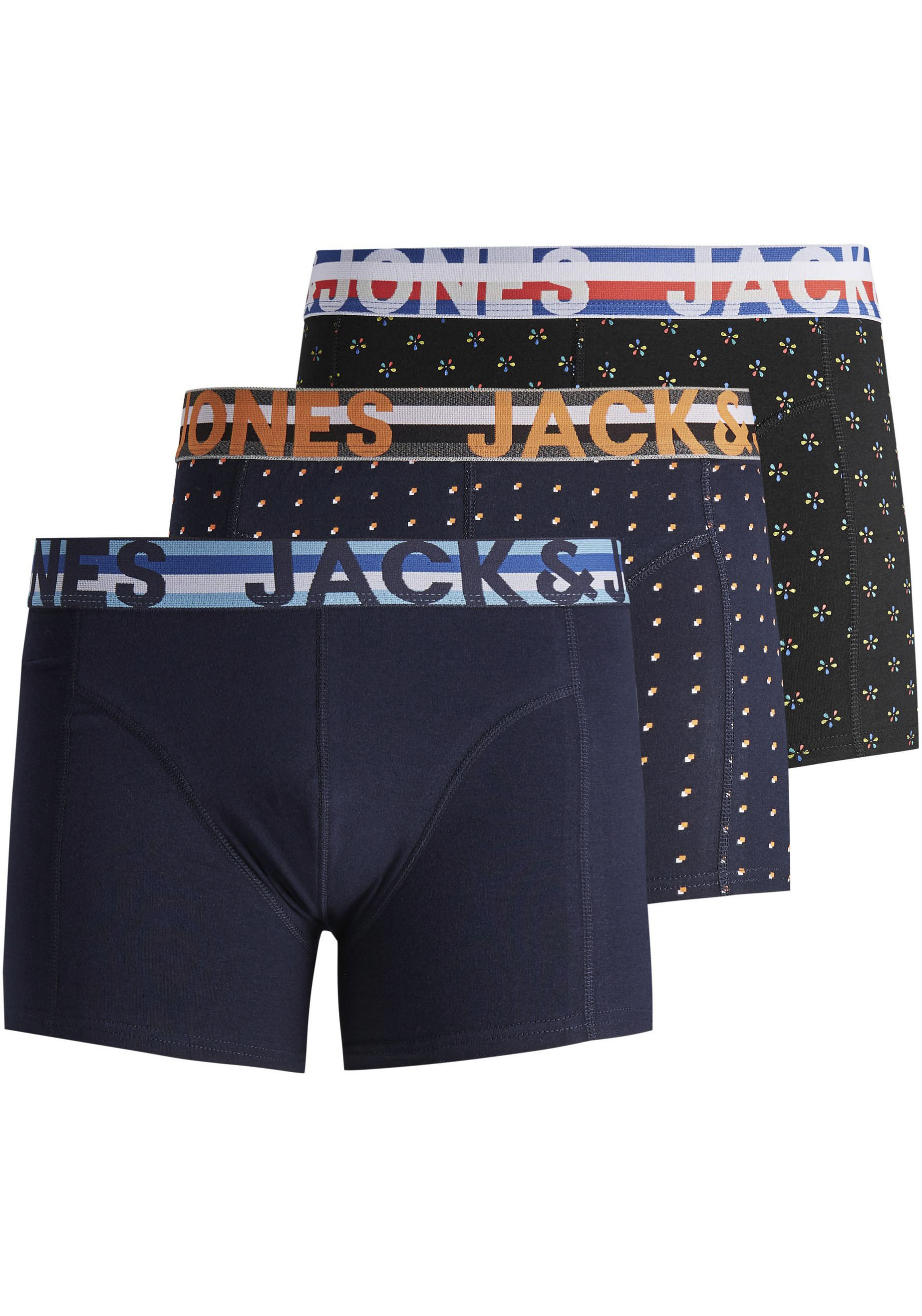 Jack & Jones Herren Trunk »JACHENRIK TRUNKS 3 PACK NOOS« Packung in schwarz, Größe L