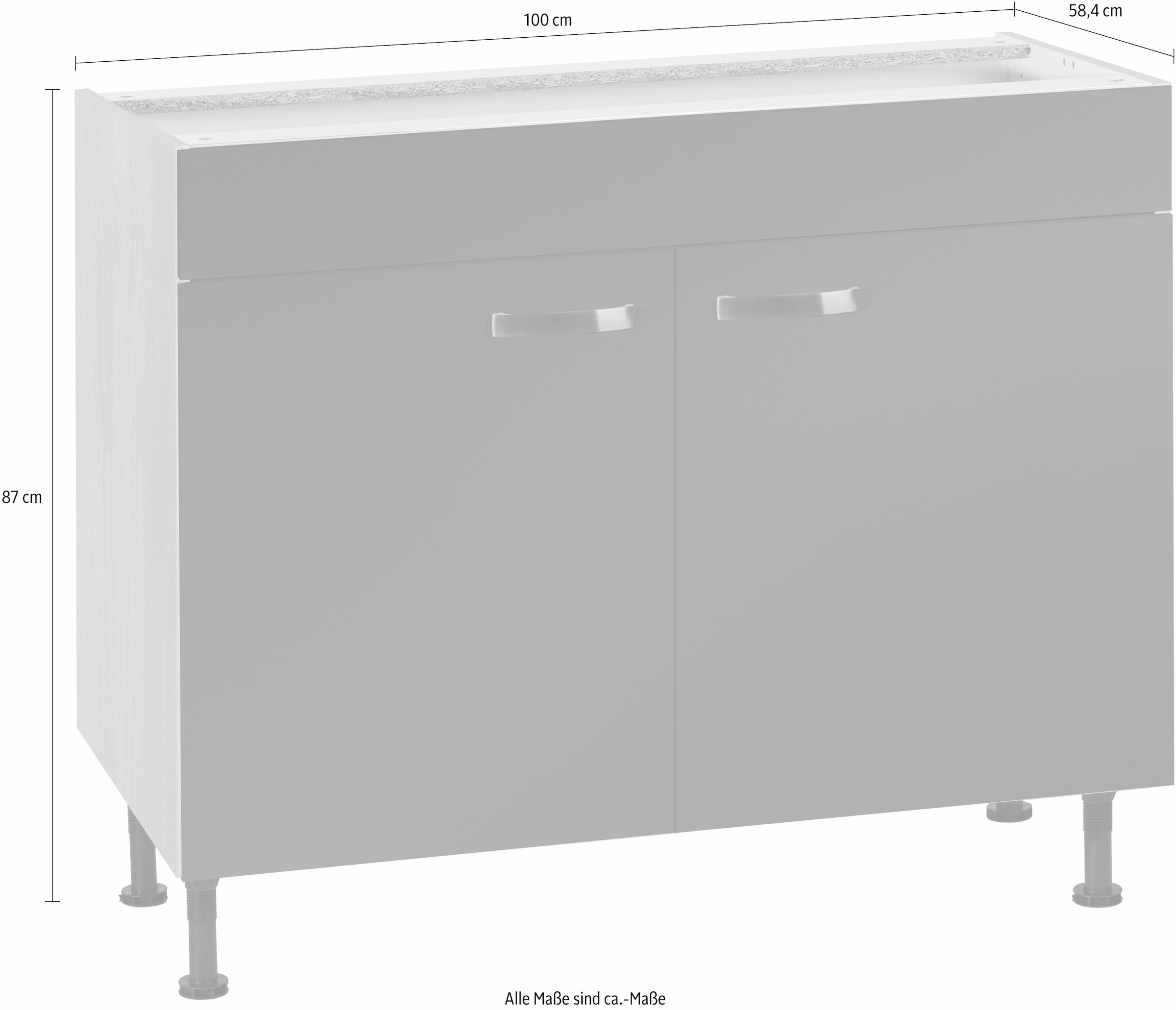 KOCHSTATION Spülenschrank »KS-Cara«, Breite 100 cm