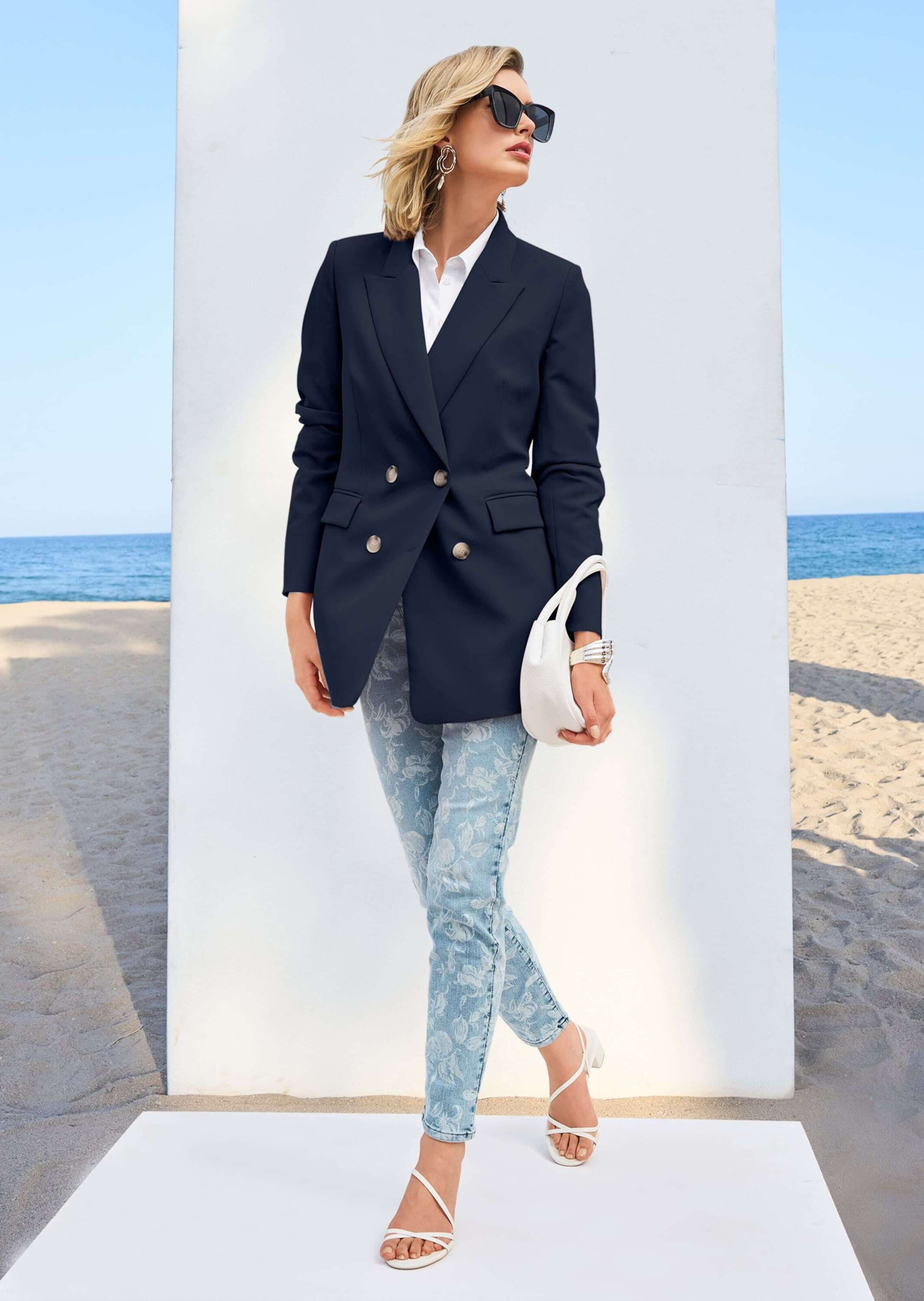 MADELEINE Regular-fit-Jeans »Jeans Schlanke Five-Pocket mit Unikat-Print«
