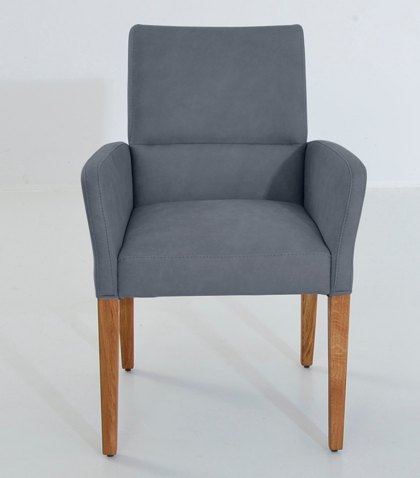 K+W Komfort & Wohnen Armlehnstuhl »GOBY« () 4-Fuß-Armlehnenstuhl mit Füßen in Wildeiche geölt, mit Polsterung