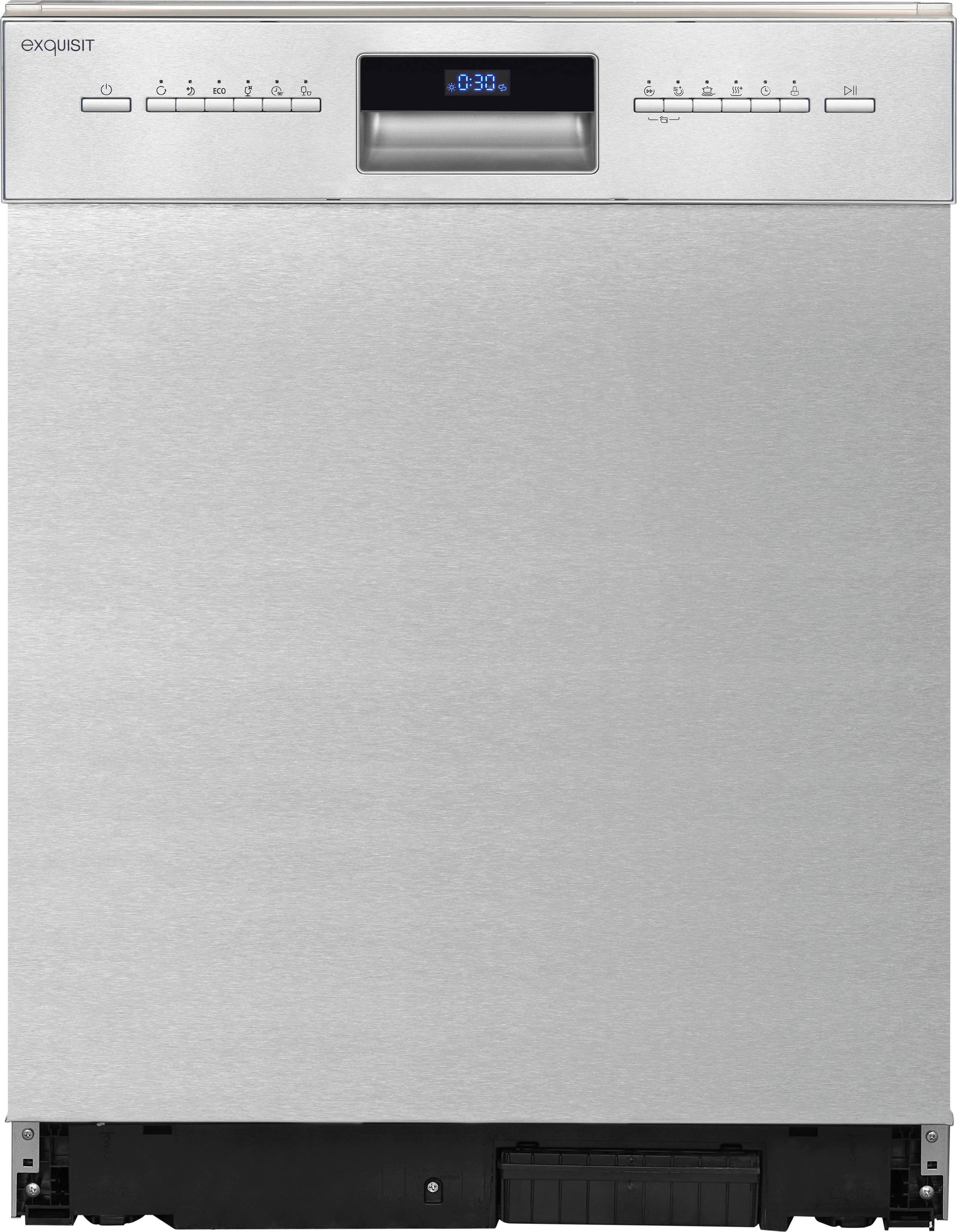 exquisit Unterbaugeschirrspüler »EGSP9614-EF-030B inox«, 14 Maßgedecke
